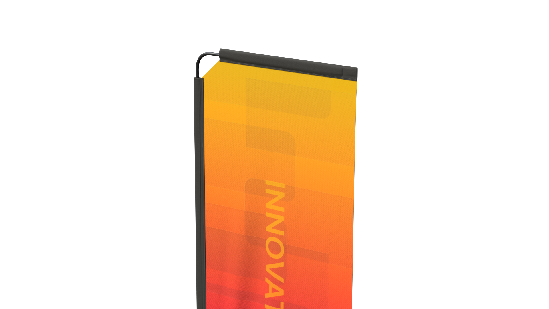 Feather Flag - Customizable Rectangle Banner 3D Model