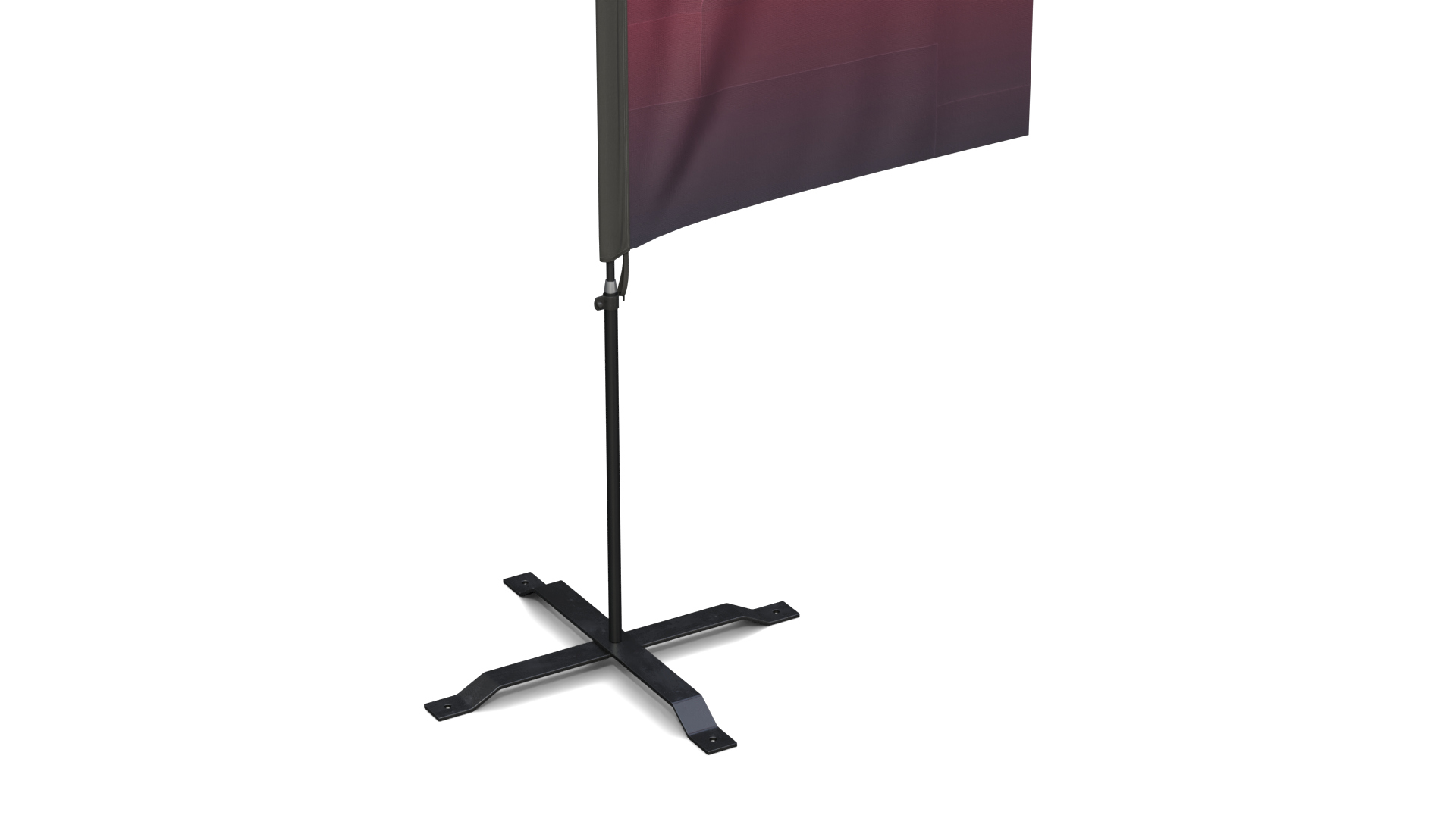 Feather Flag - Customizable Rectangle Banner 3D Model