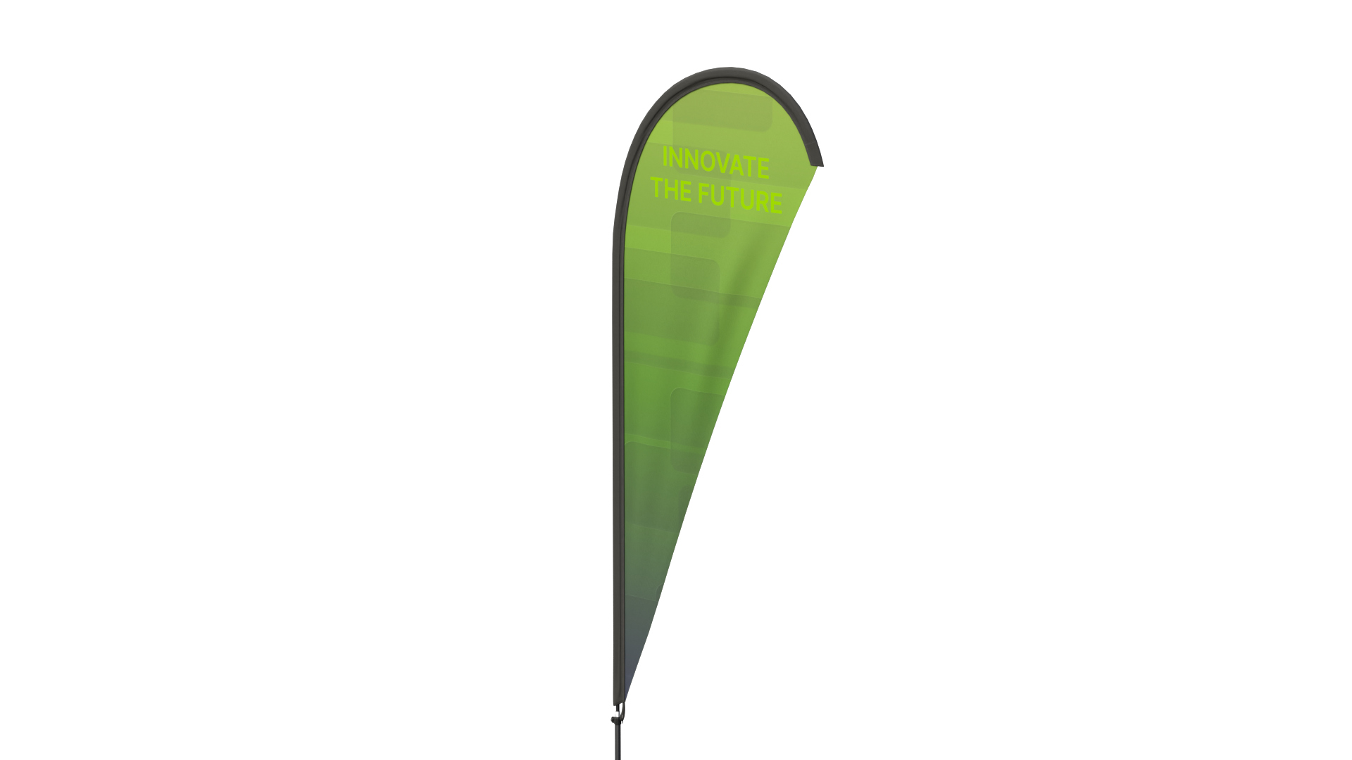 Feather Flag - Customizable Teardrop Banner 3D Model