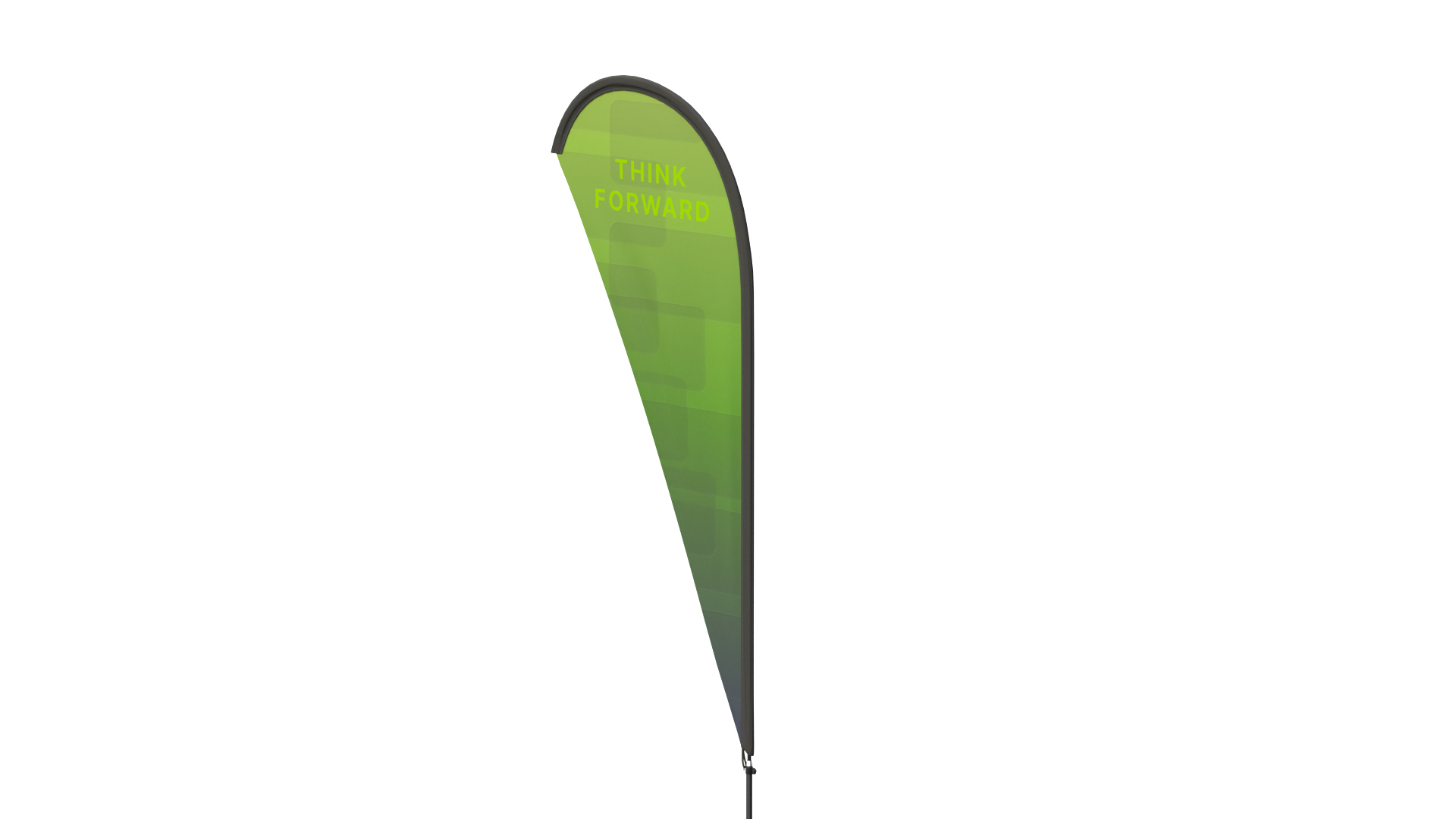 Feather Flag - Customizable Teardrop Banner 3D Model