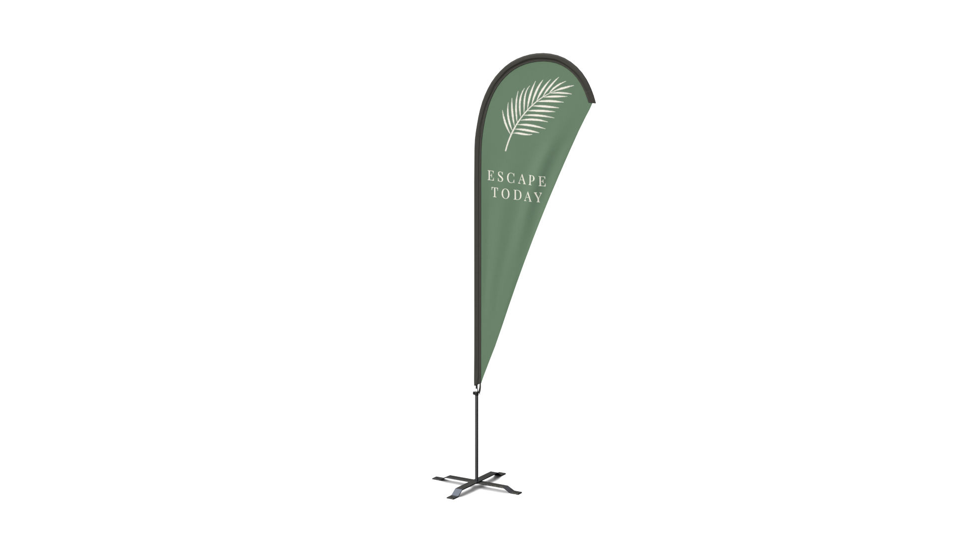 Feather Flag - Resort and Beach Custom Banner 3D Model