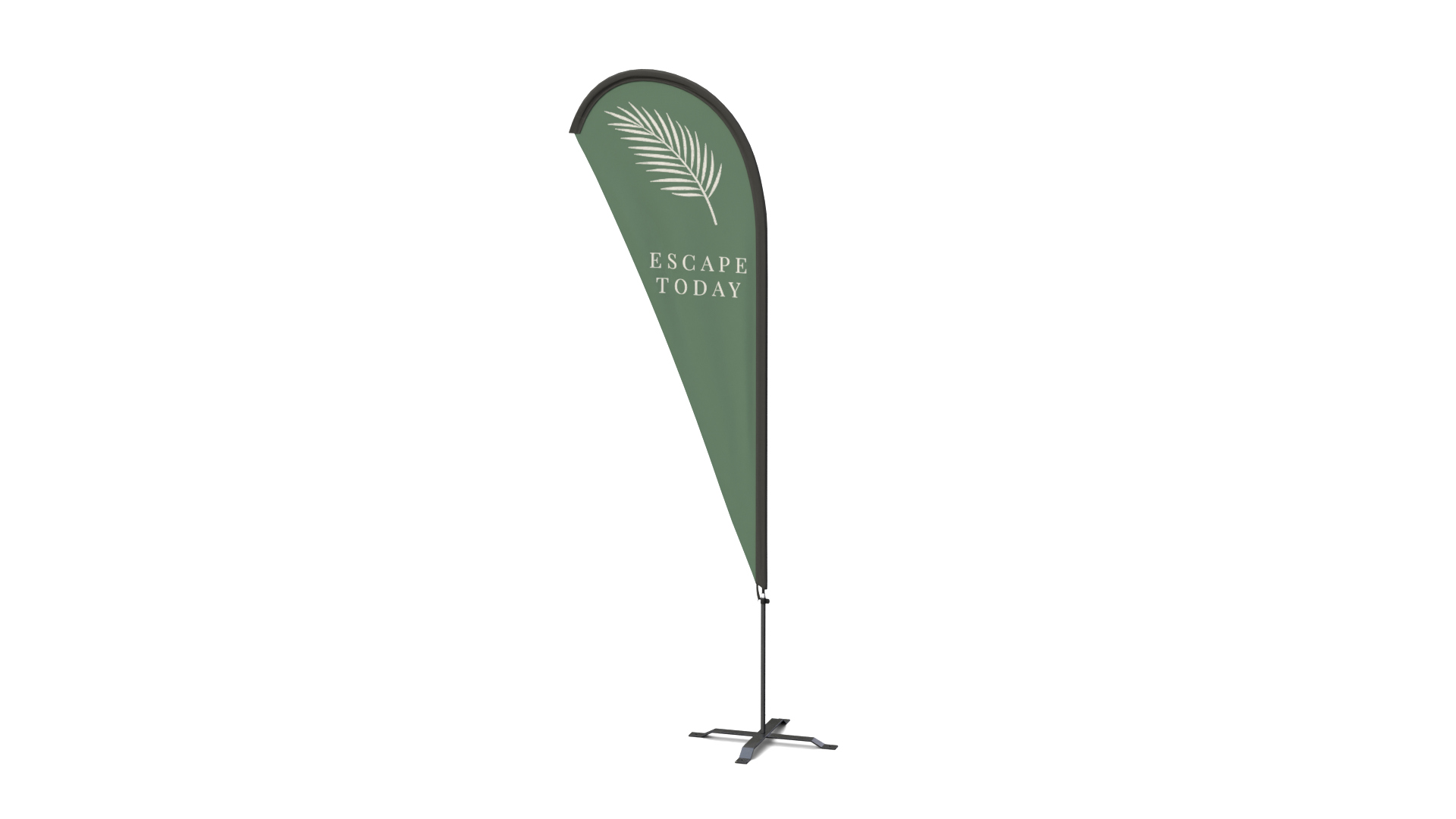Feather Flag - Resort and Beach Custom Banner 3D Model