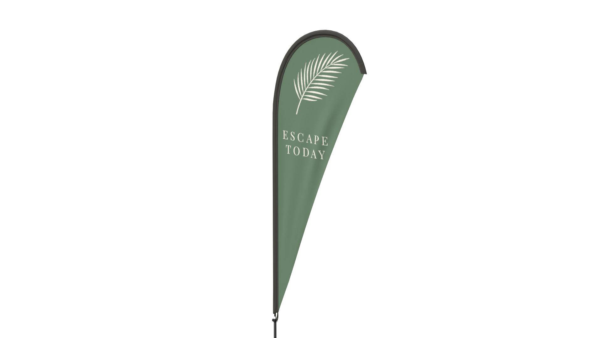 Feather Flag - Resort and Beach Custom Banner 3D Model