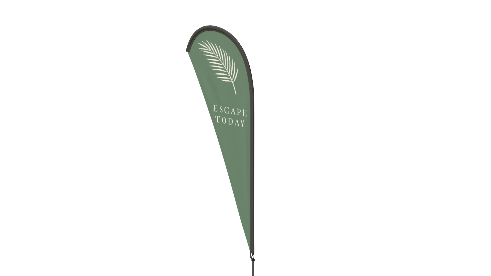 Feather Flag - Resort and Beach Custom Banner 3D Model