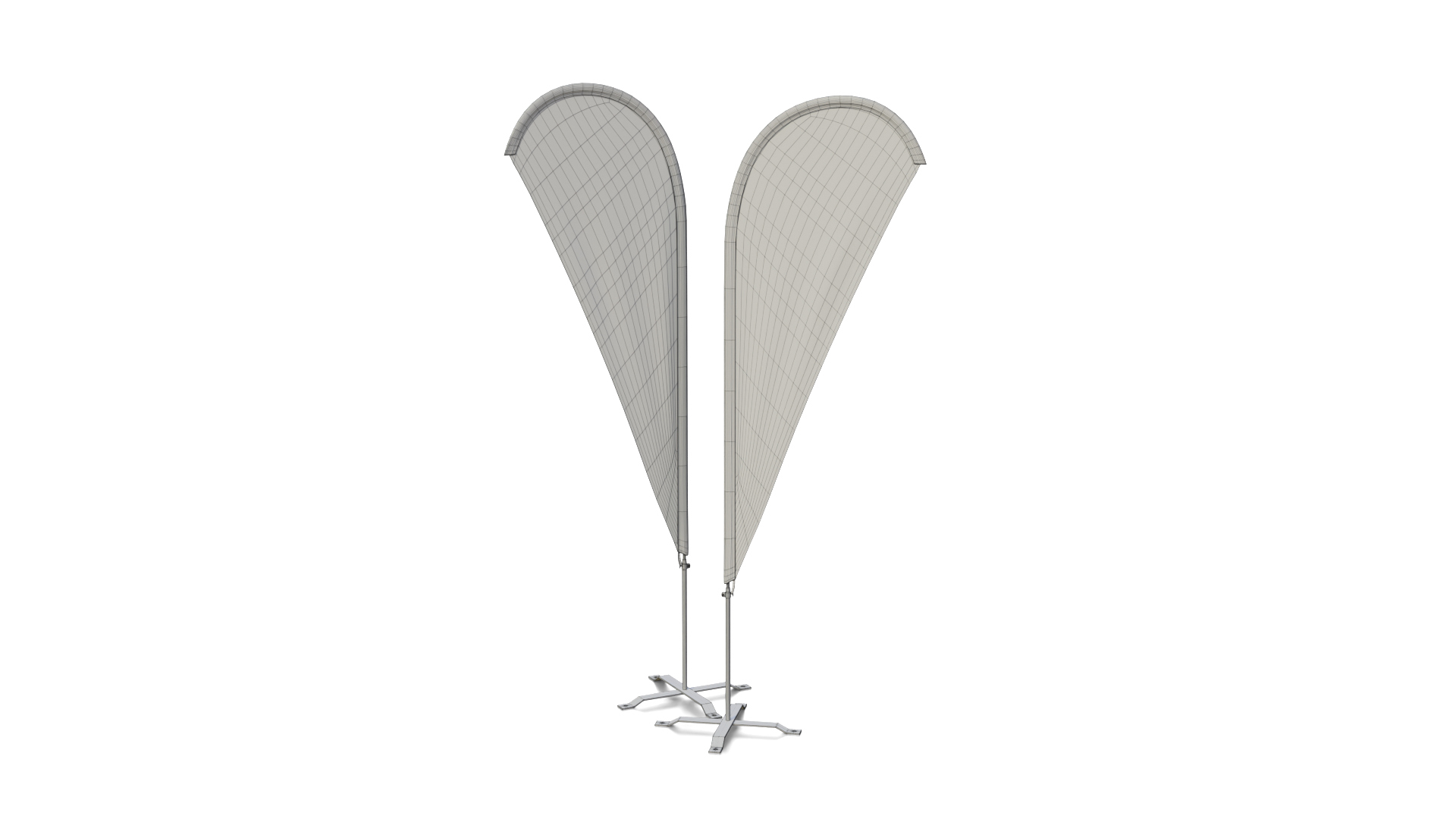Feather Flag - Resort and Beach Custom Banner 3D Model