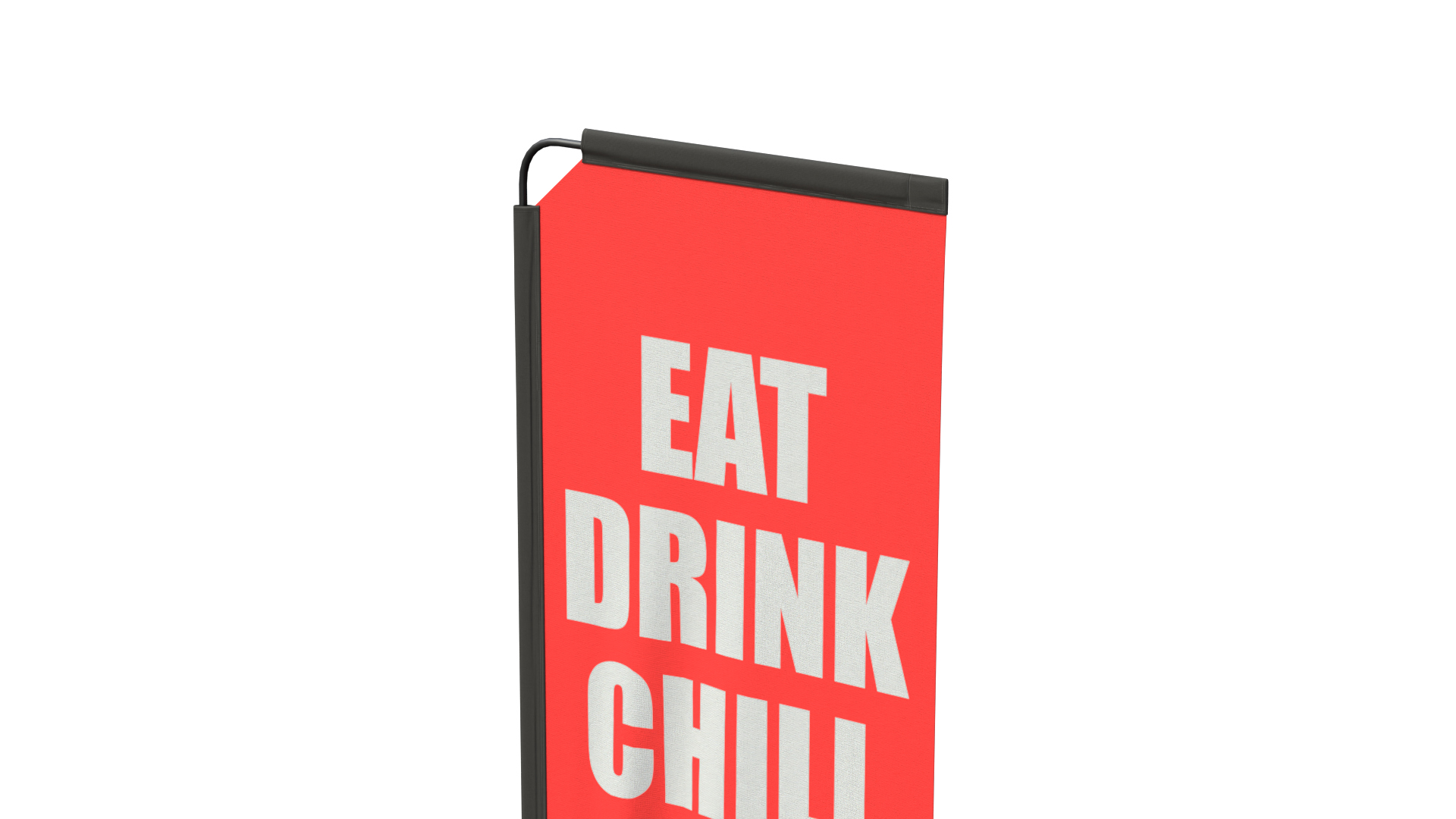Feather Flag - Restaurant Custom Banner 3D Model