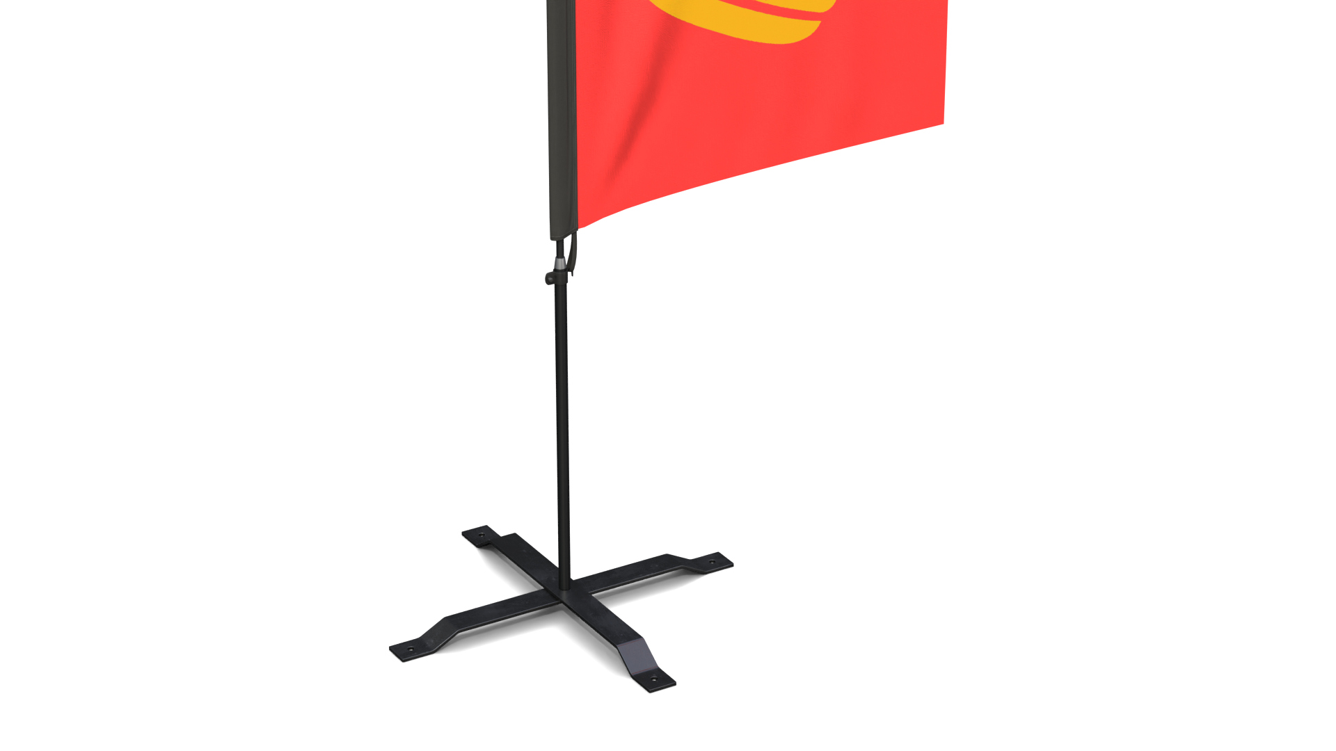Feather Flag - Restaurant Custom Banner 3D Model