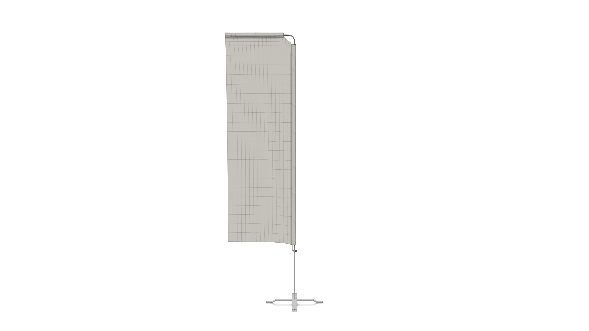 Feather Flag - Restaurant Custom Banner 3D Model