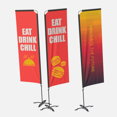 Feather Flags - Rectangle Pre-Designed Set