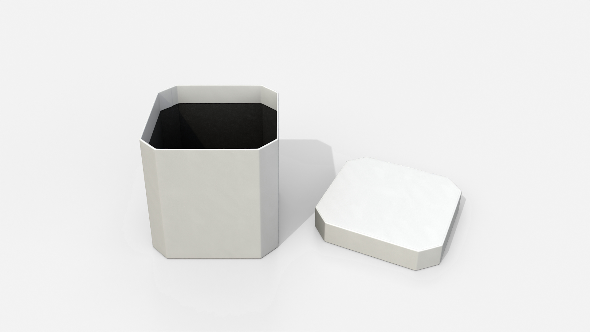 Gift Box - Beveled Edge with Tied Ribbon Rosette 3D Model