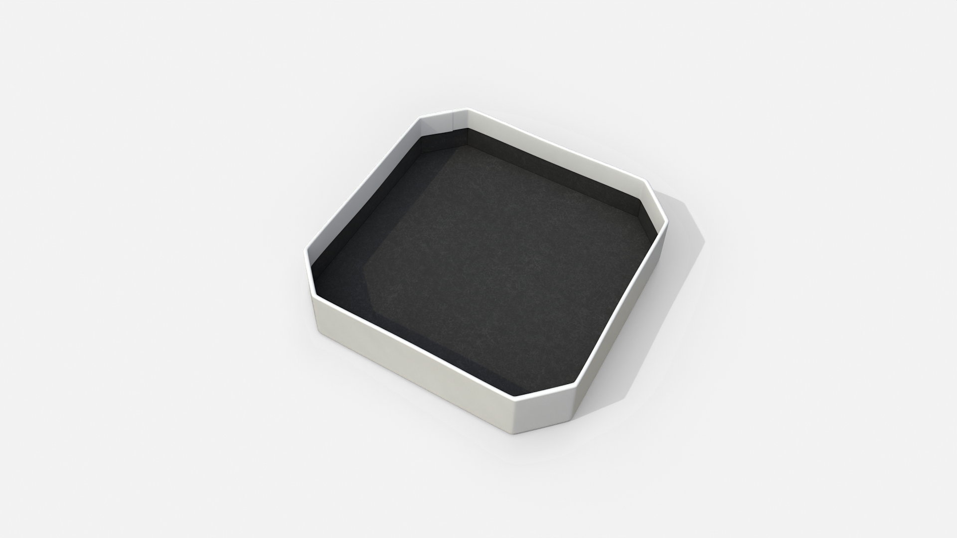 Gift Box - Flat Beveled Edge with Tied Ribbon Rosette 3D Model