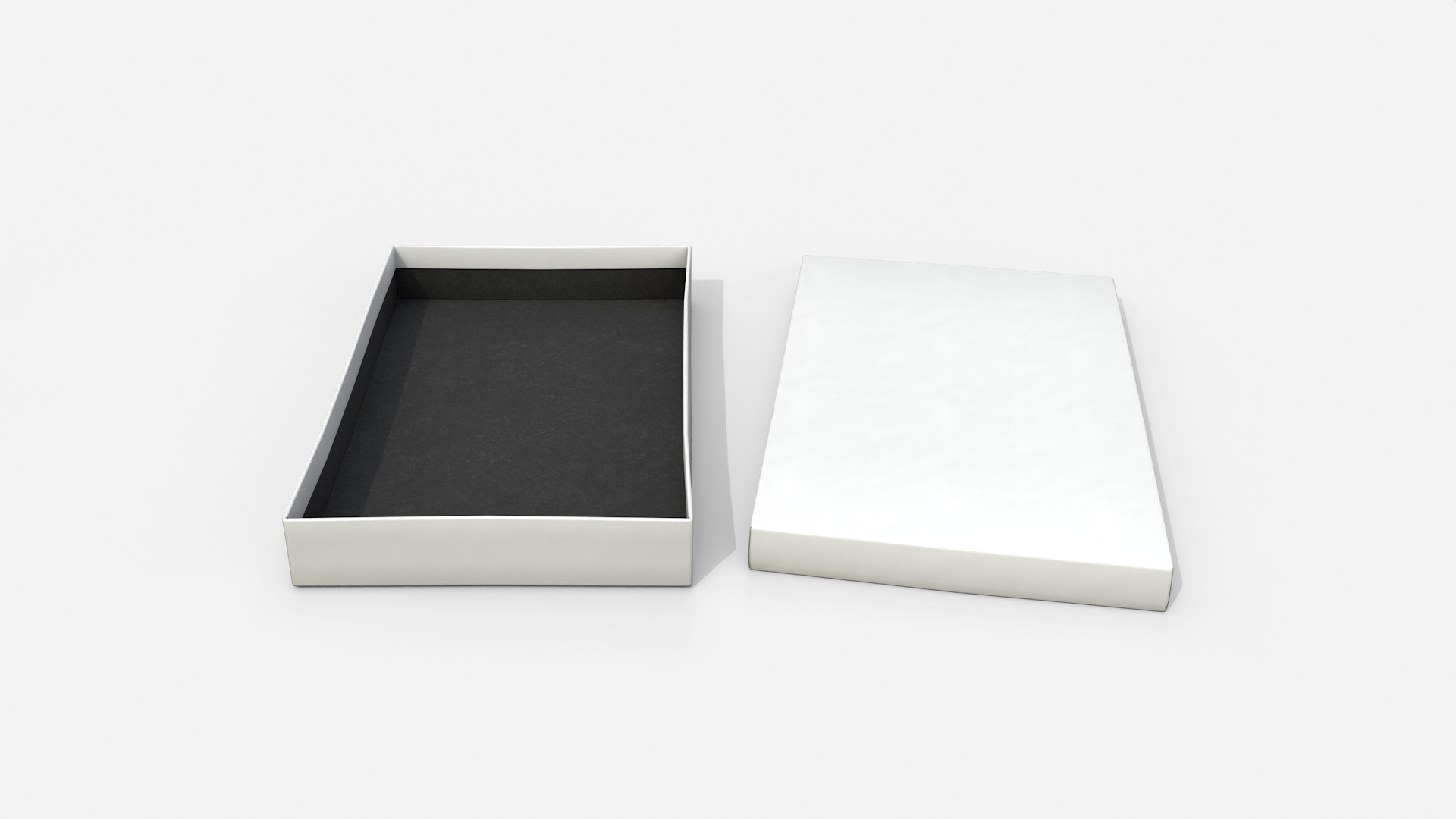 Gift Box - Flat Rectangular with Tied Ribbon Rosette 3D Model