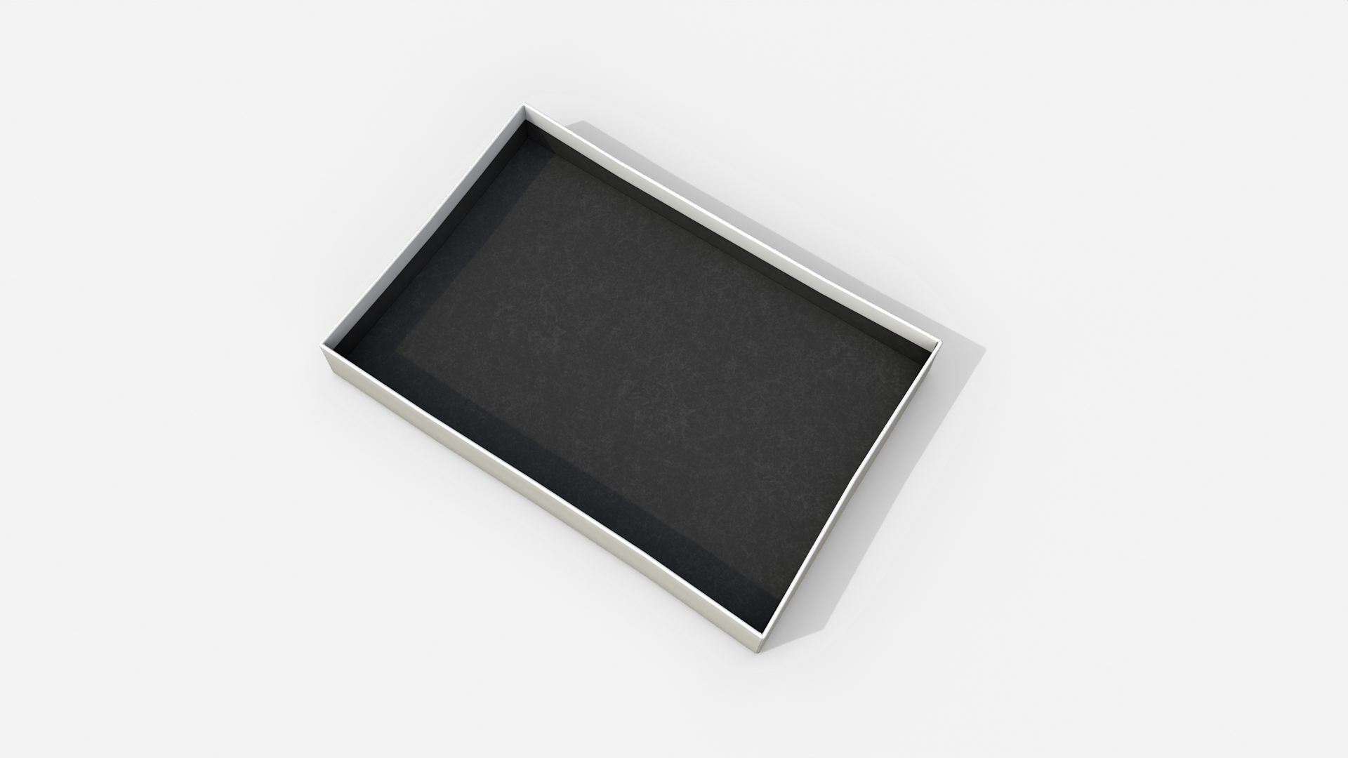 Gift Box - Flat Rectangular with Tied Ribbon Rosette 3D Model