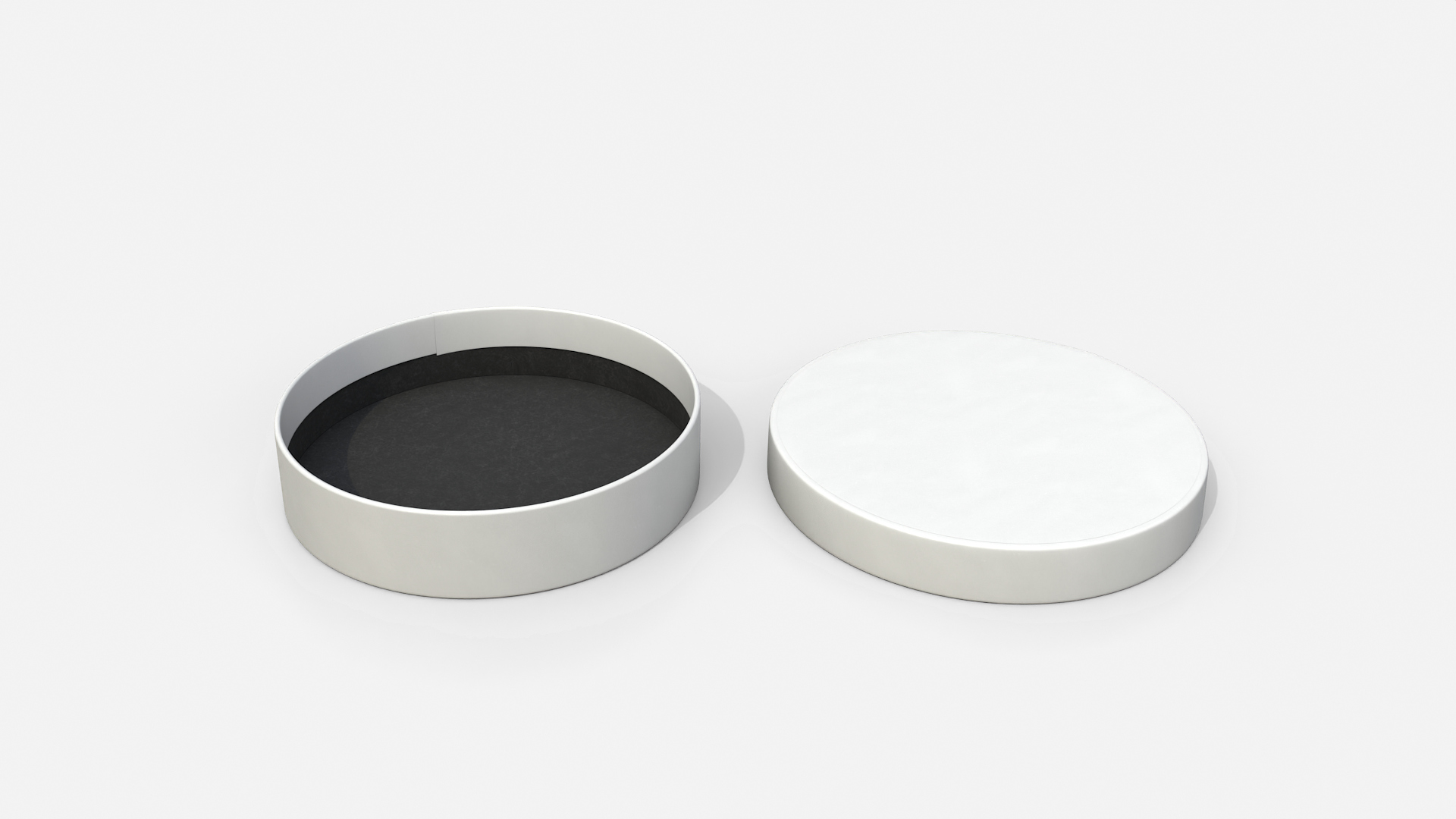 Gift Box - Flat Round with Tied Ribbon Rosette 3D Model
