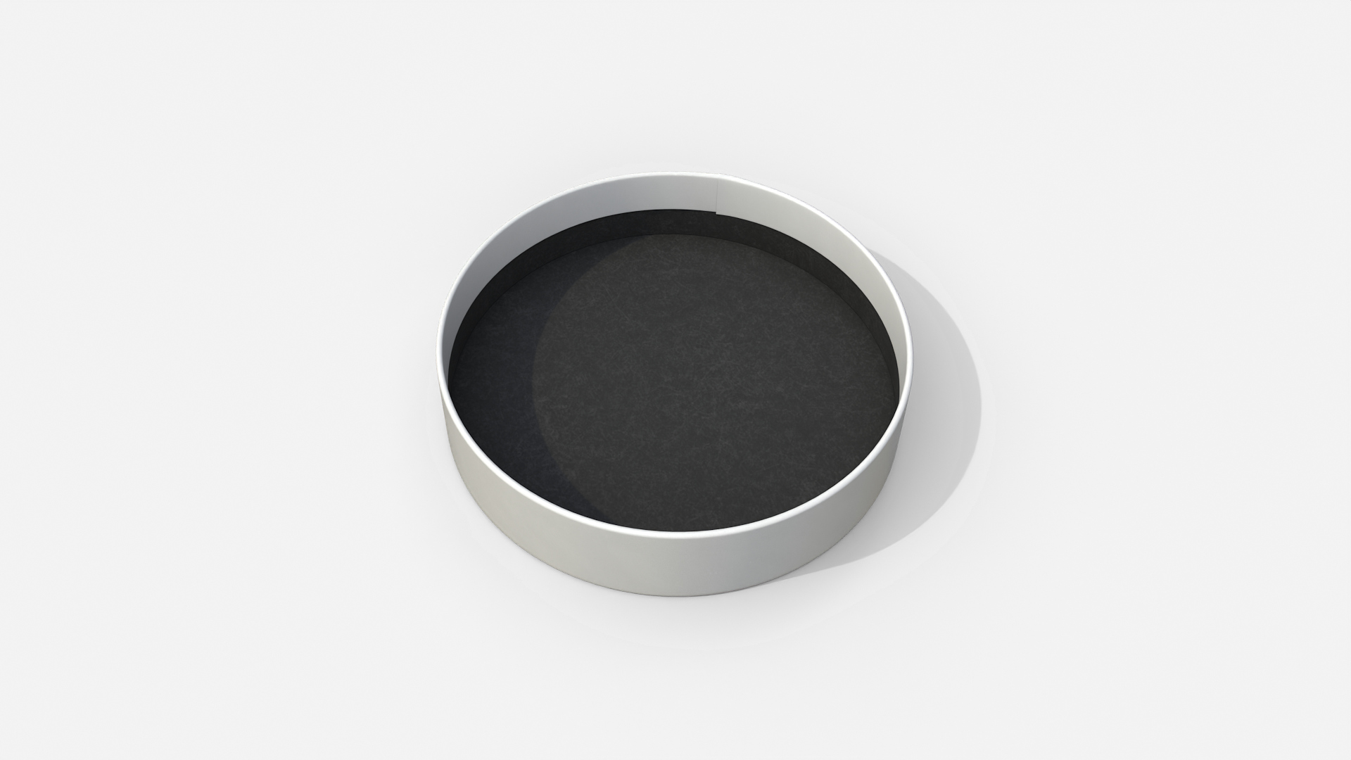 Gift Box - Flat Round with Tied Ribbon Rosette 3D Model