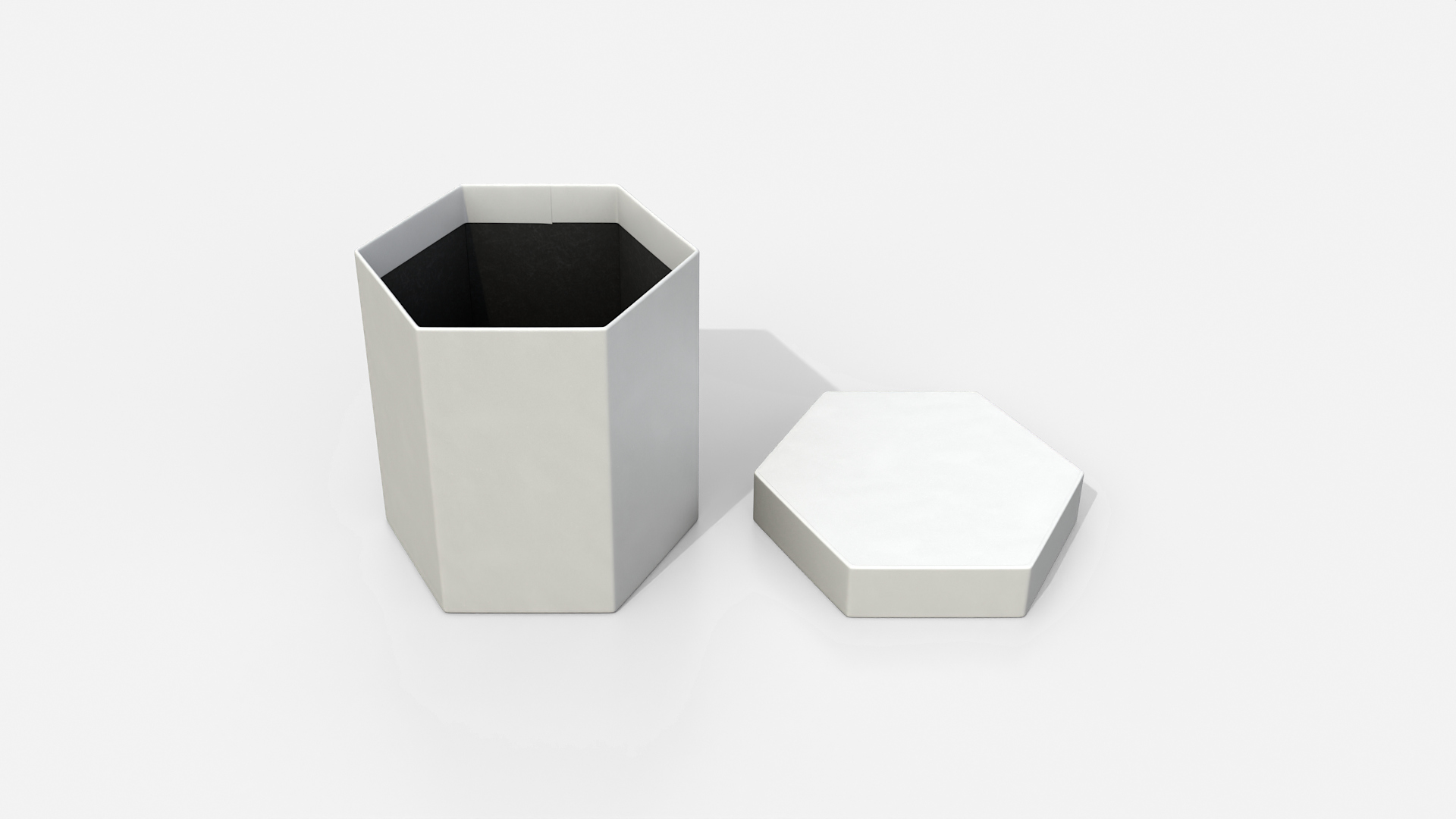 Gift Box - Hexagon with Tied Ribbon Rosette 3D Model