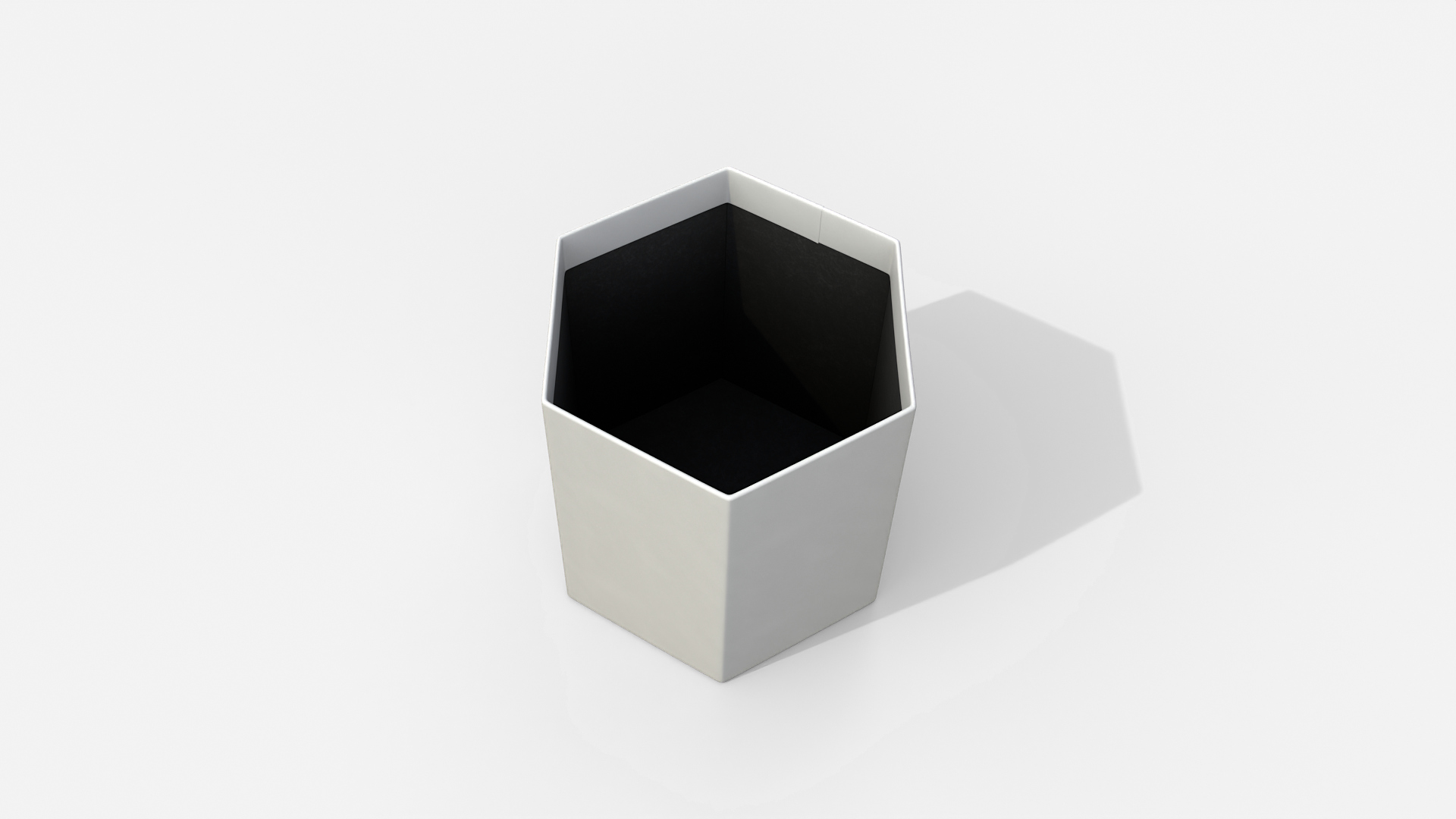 Gift Box - Hexagon with Tied Ribbon Rosette 3D Model