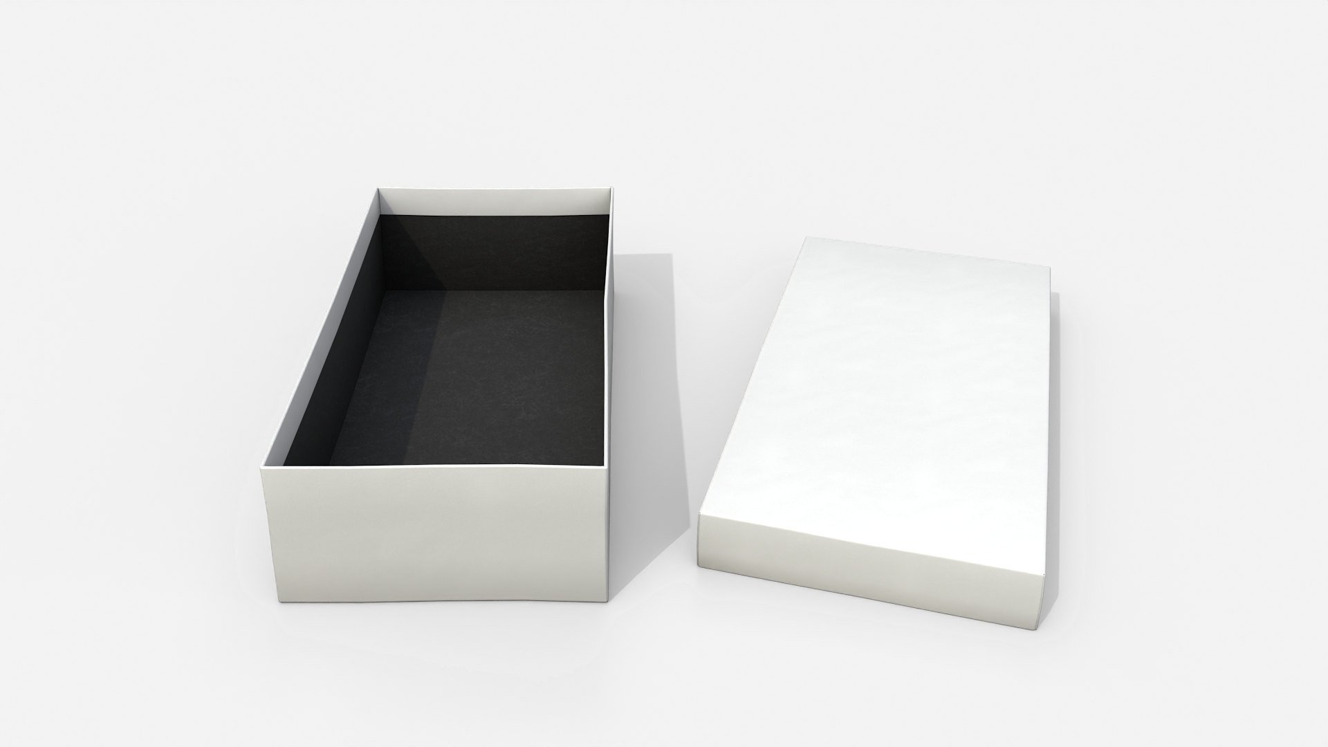 Gift Box - Low Rectangular with Tied Ribbon Rosette 3D Model