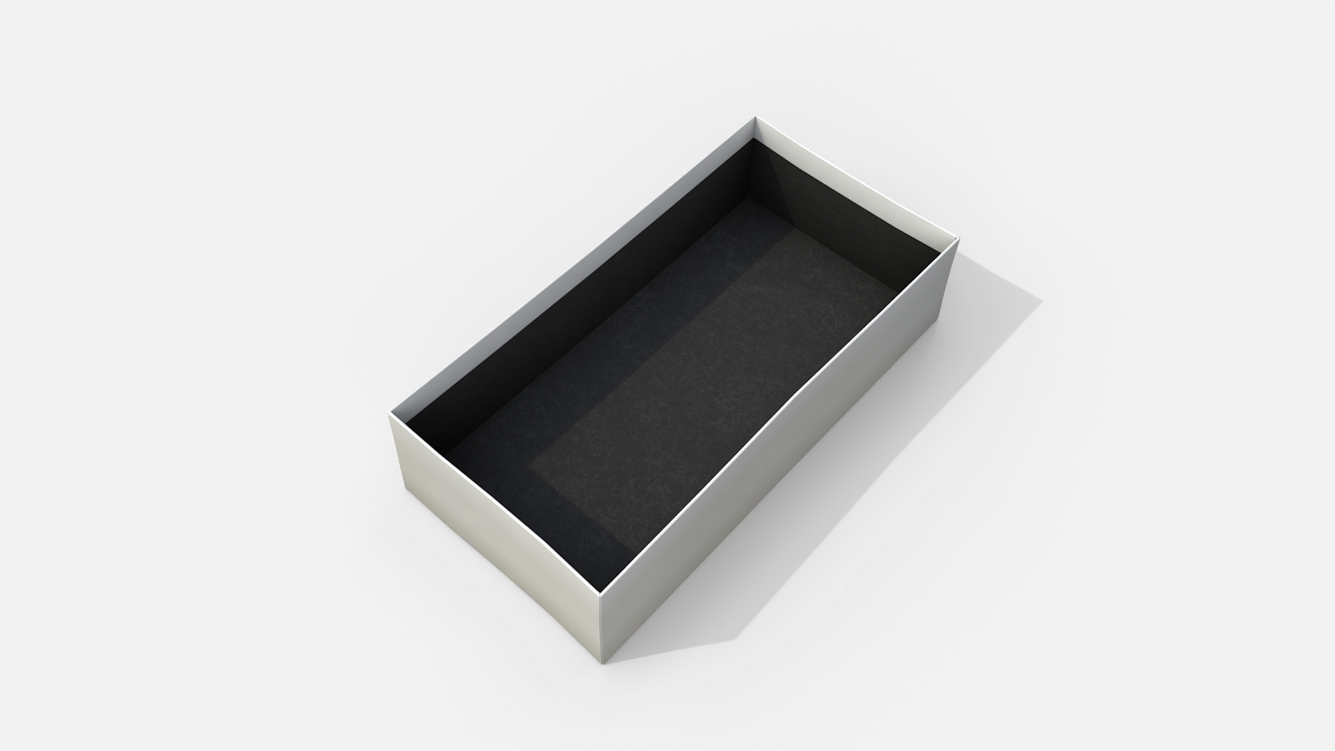 Gift Box - Low Rectangular with Tied Ribbon Rosette 3D Model