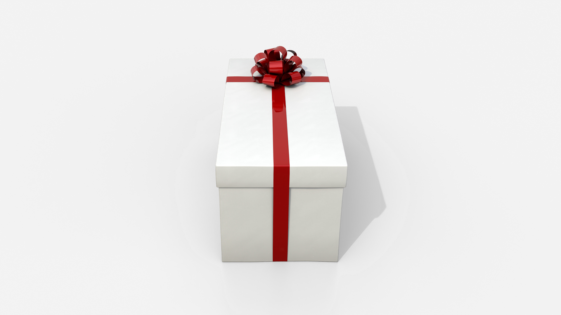 Gift Box - Rectangular with Tied Ribbon Rosette 3D Model