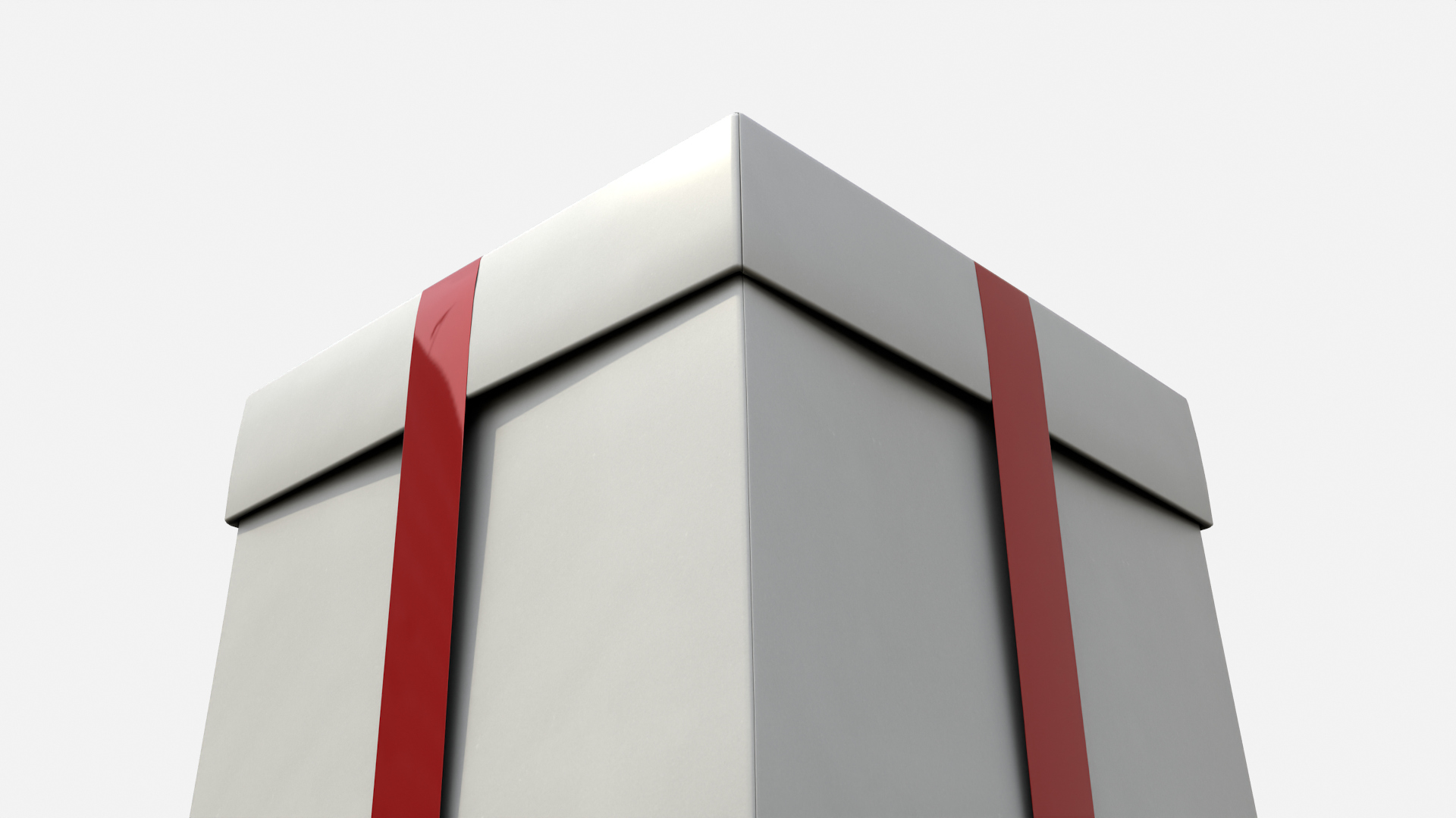 Gift Box - Regular with Tied Ribbon Rosette 3D Model