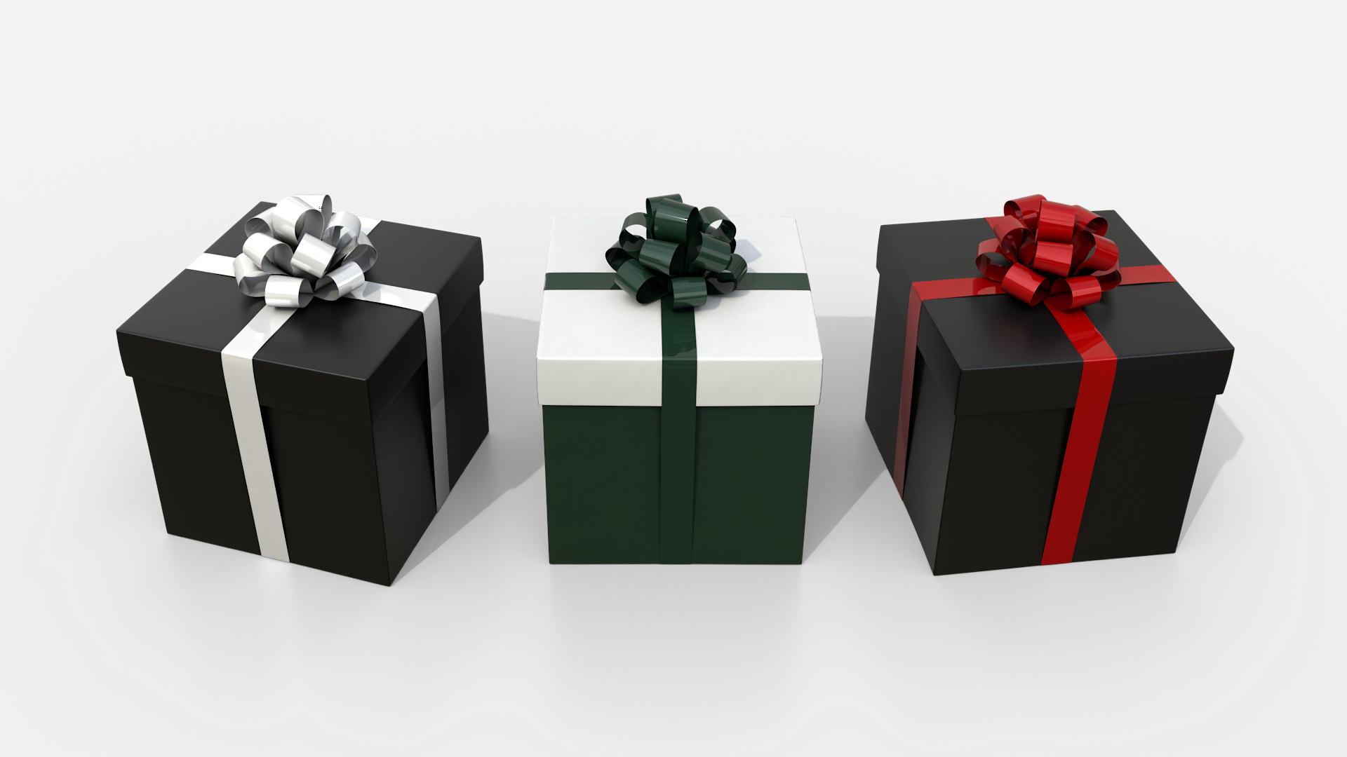 Gift Box - Regular with Tied Ribbon Rosette 3D Model