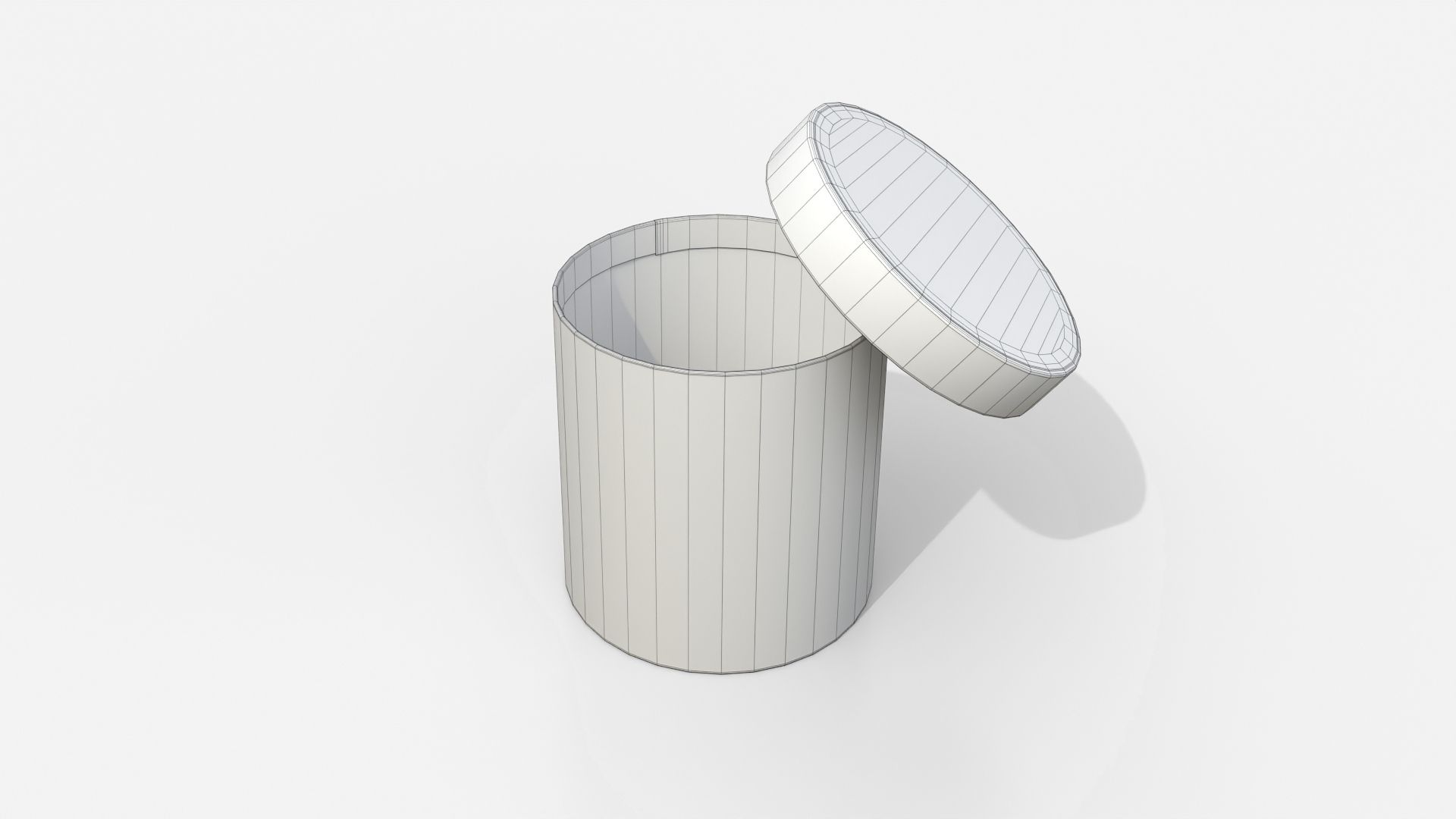 Gift Box - Round with Tied Ribbon Rosette 3D Model