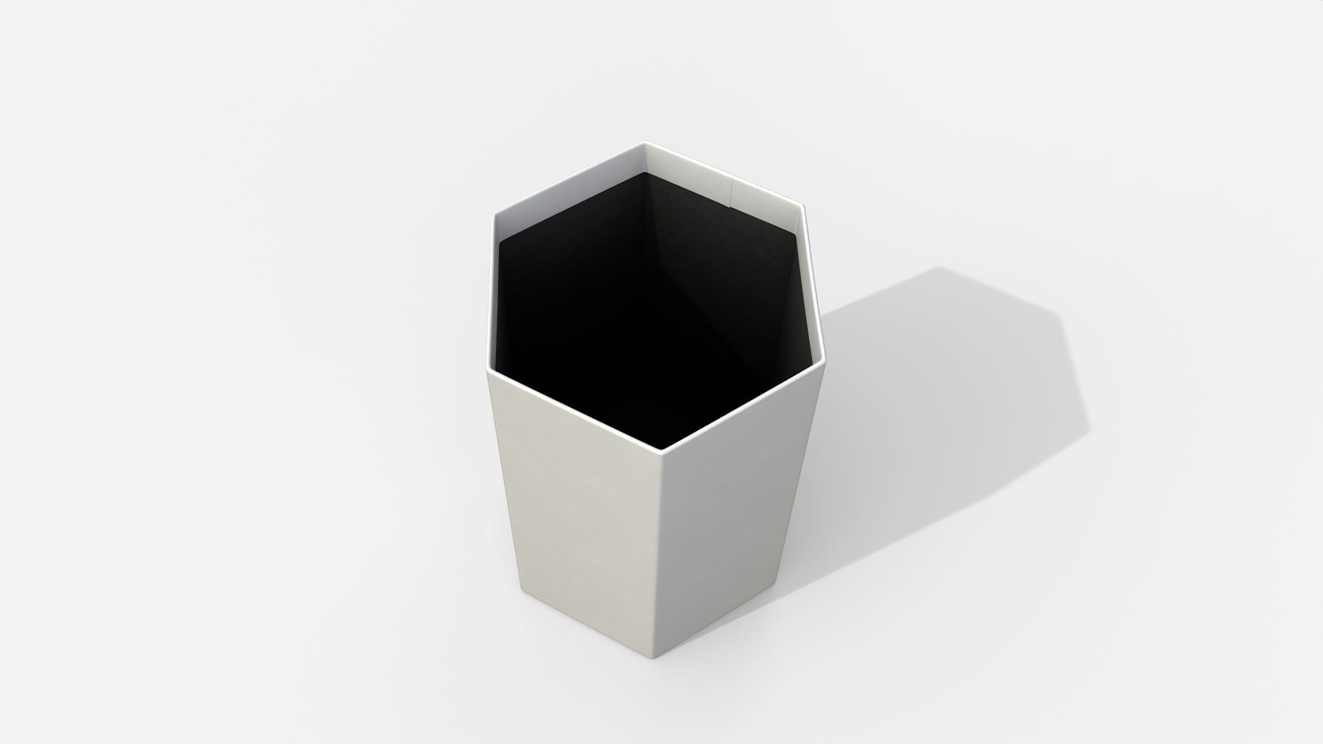 Gift Box - Tall Hexagon with Tied Ribbon Rosette 3D Model