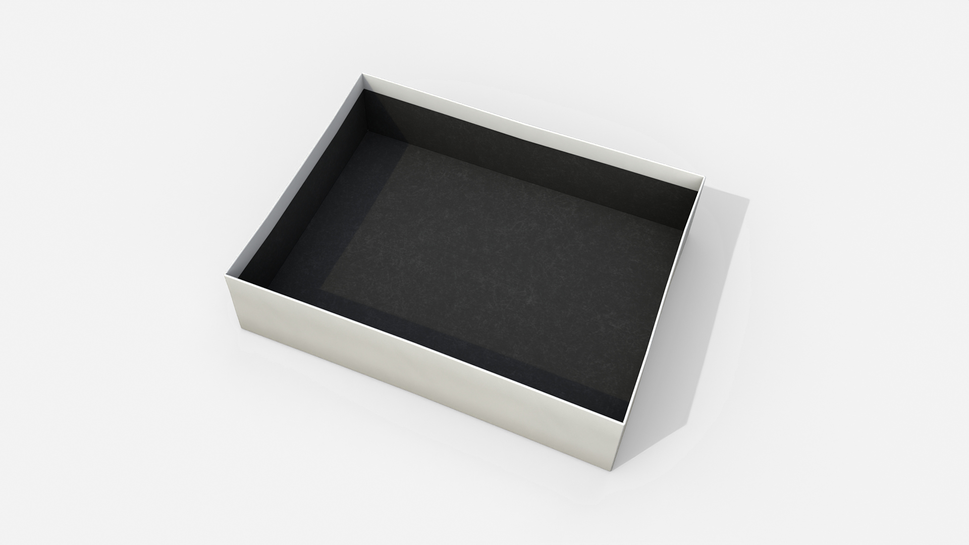 Gift Box - Wide Rectangular with Tied Ribbon Rosette 3D Model