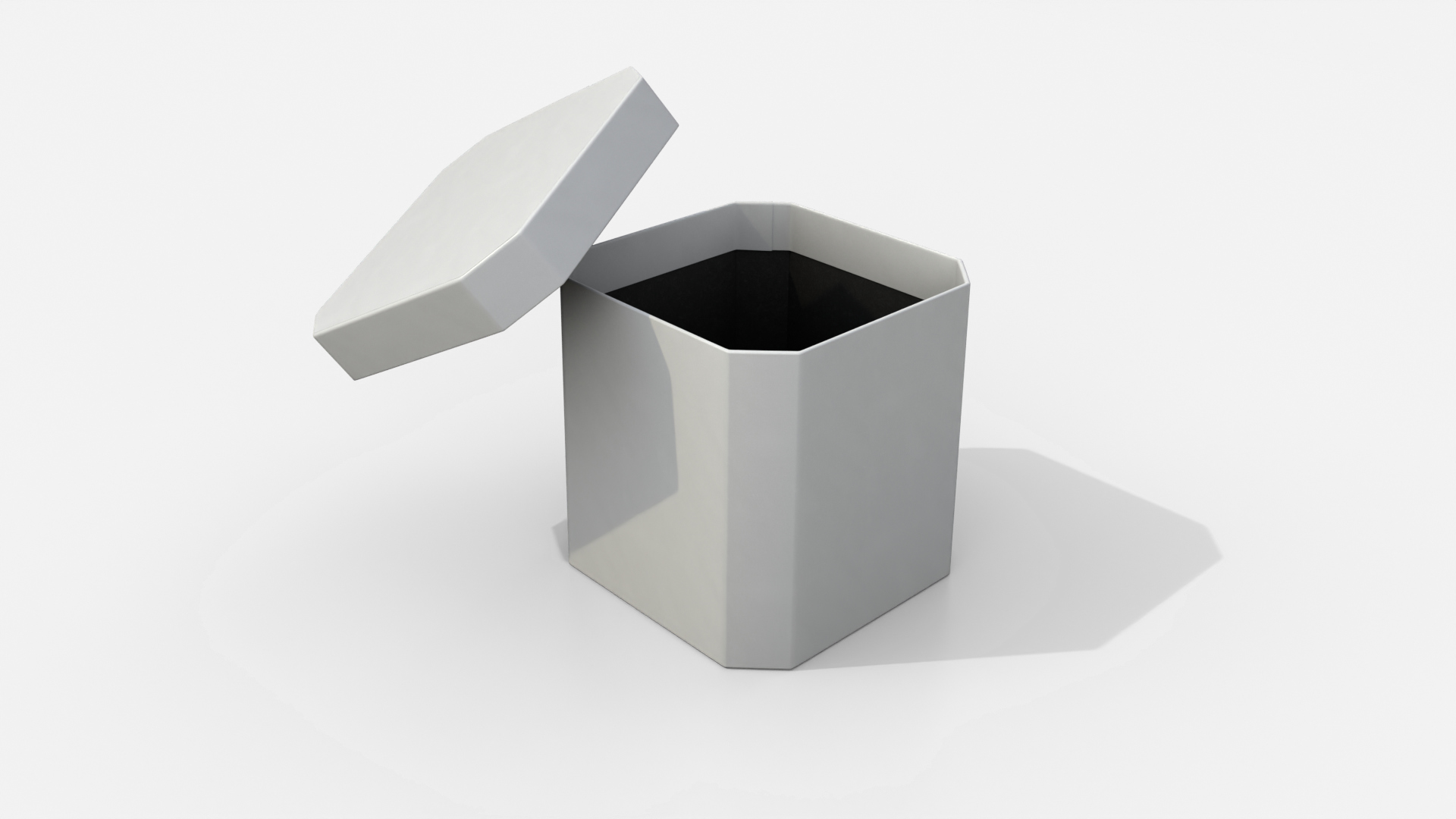 Rigid Box - Beveled Edge with Lift-Off Lid 3D Model