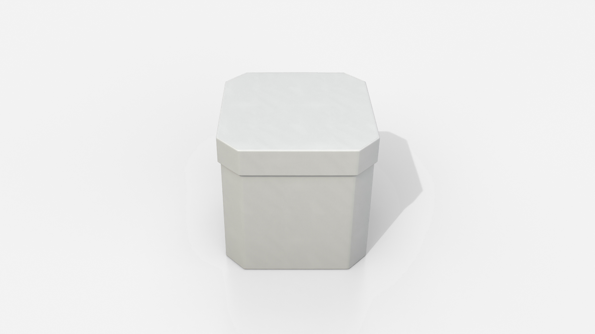 Rigid Box - Beveled Edge with Lift-Off Lid 3D Model