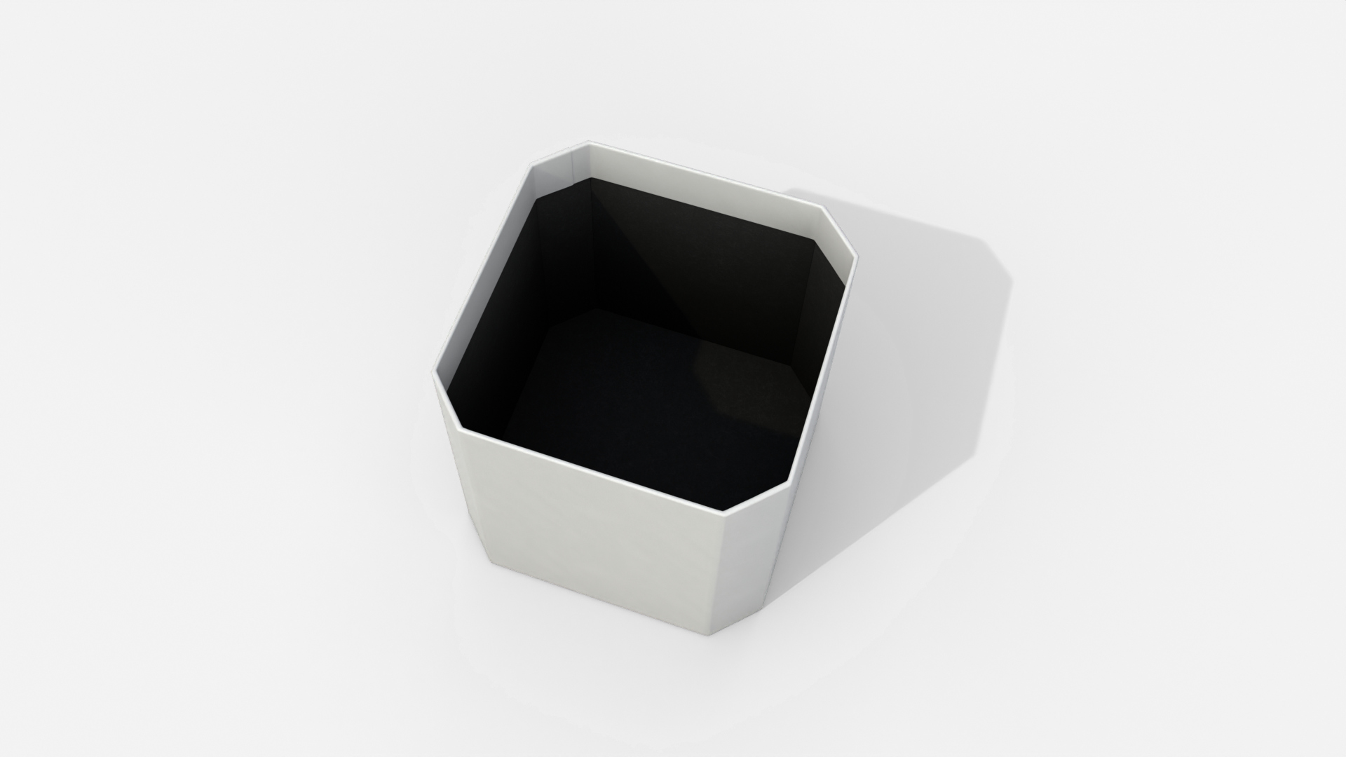 Rigid Box - Beveled Edge with Lift-Off Lid 3D Model