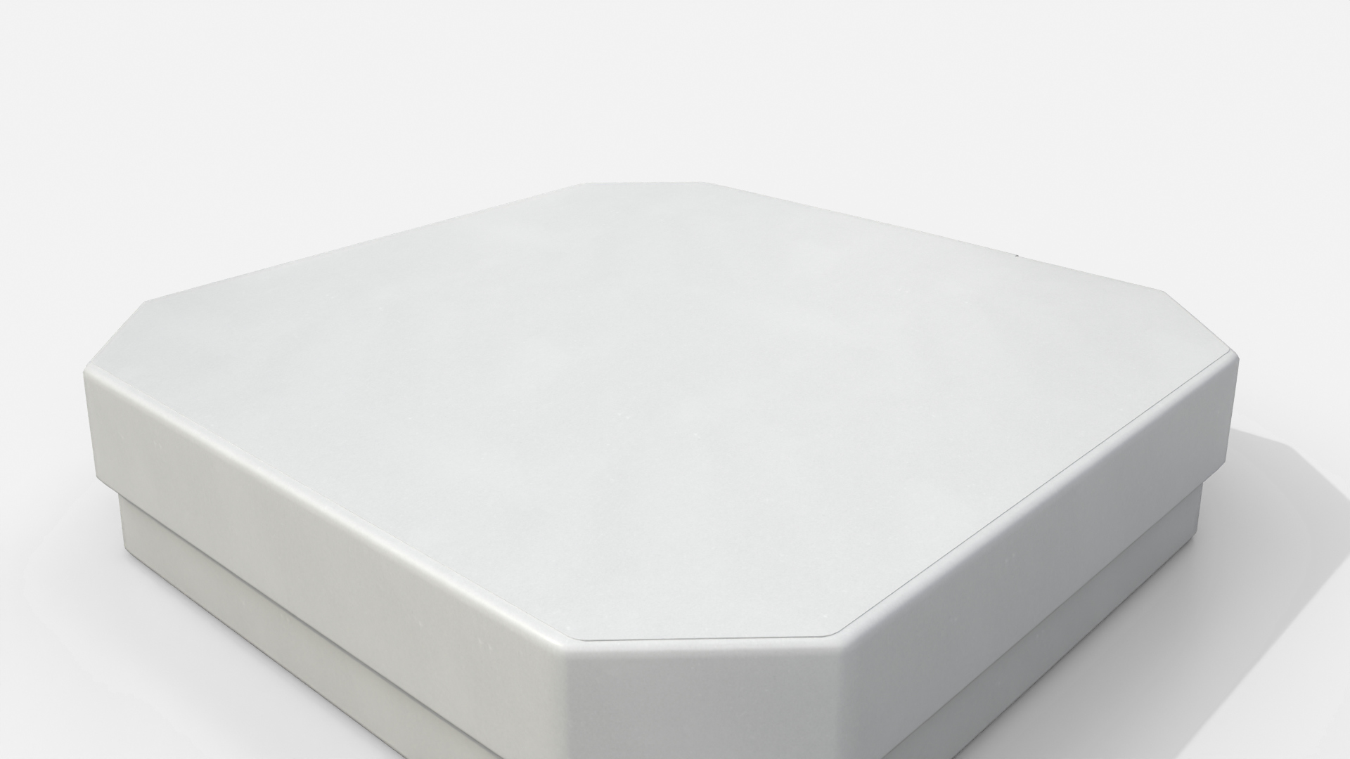Rigid Box - Flat Beveled Edge with Lift-Off Lid 3D Model