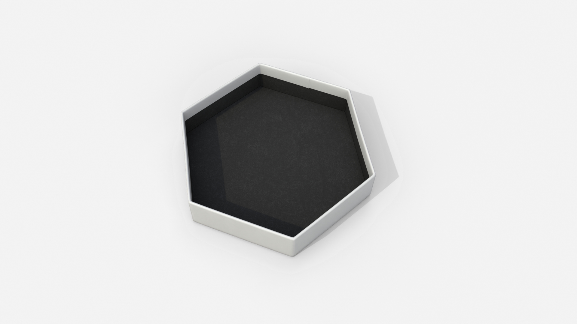 Rigid Box - Flat Hexagon with Lift-Off Lid 3D Model