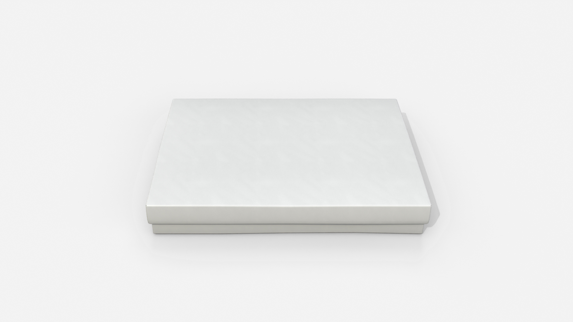 Rigid Box - Flat Rectangular with Lift-off Lid 3D Model
