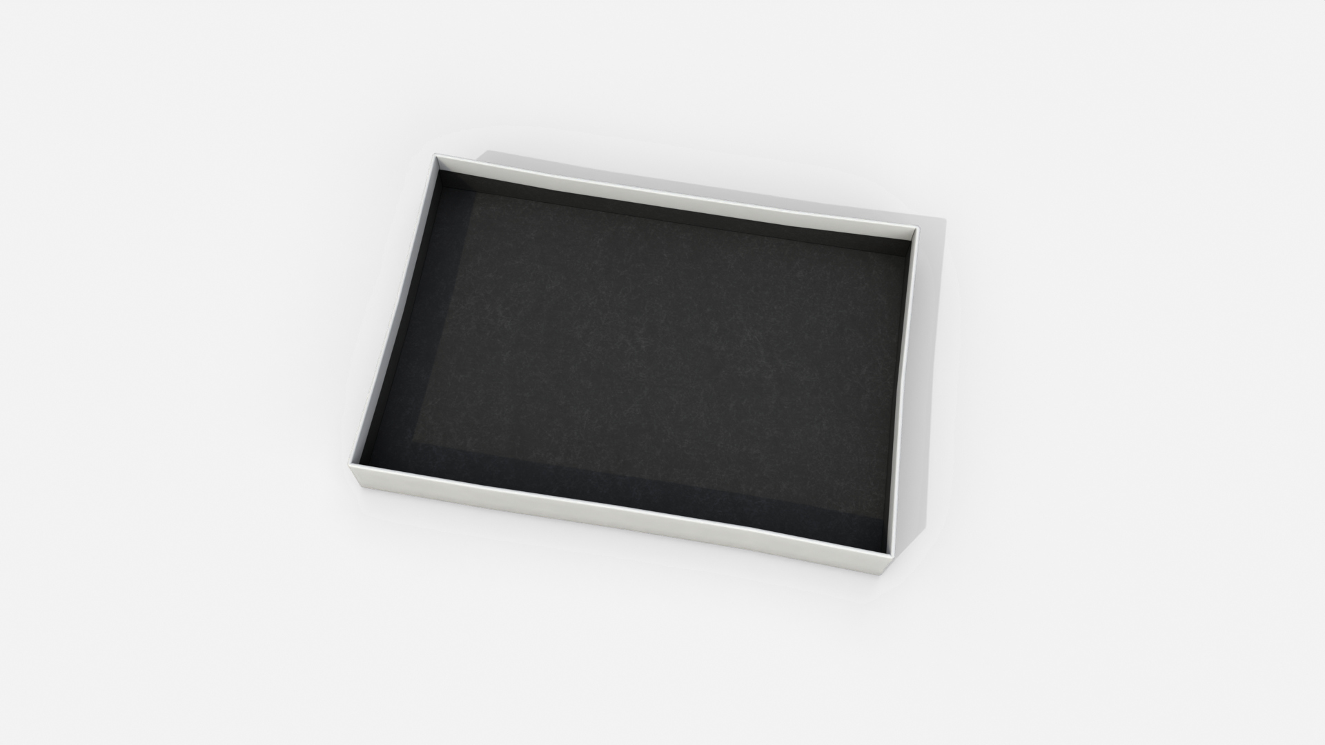 Rigid Box - Flat Rectangular with Lift-off Lid 3D Model