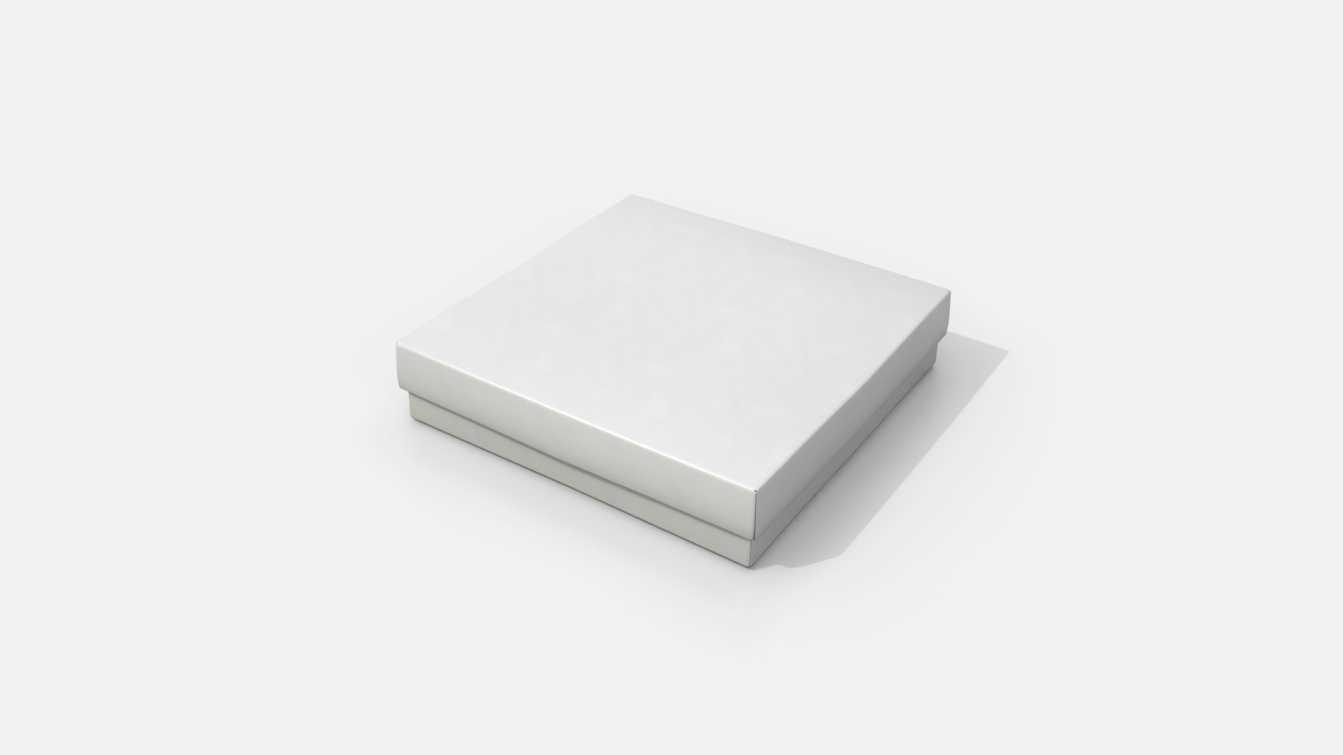 Rigid Box - Flat Regular with Lift-Off Lid 3D Model