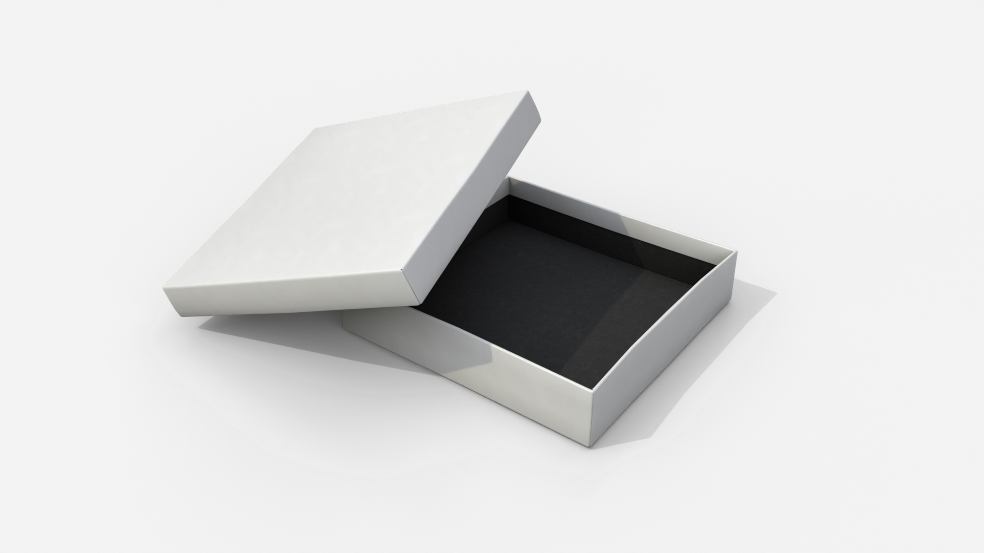 Rigid Box - Flat Regular with Lift-Off Lid 3D Model