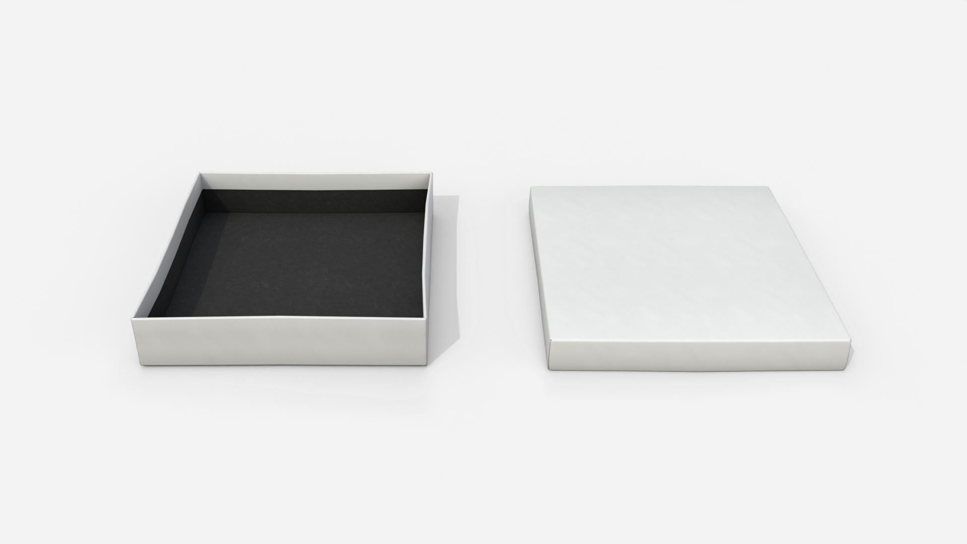 Rigid Box - Flat Regular with Lift-Off Lid 3D Model