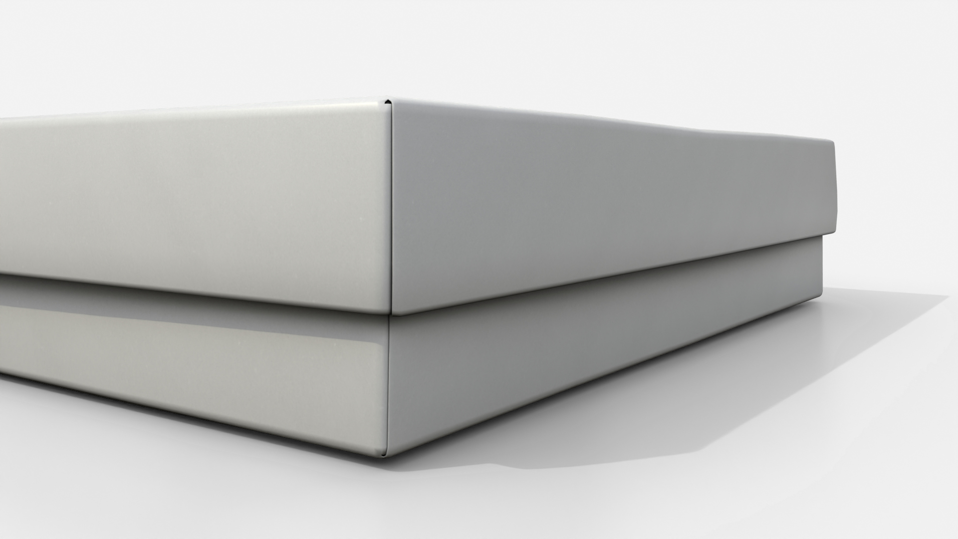 Rigid Box - Flat Regular with Lift-Off Lid 3D Model