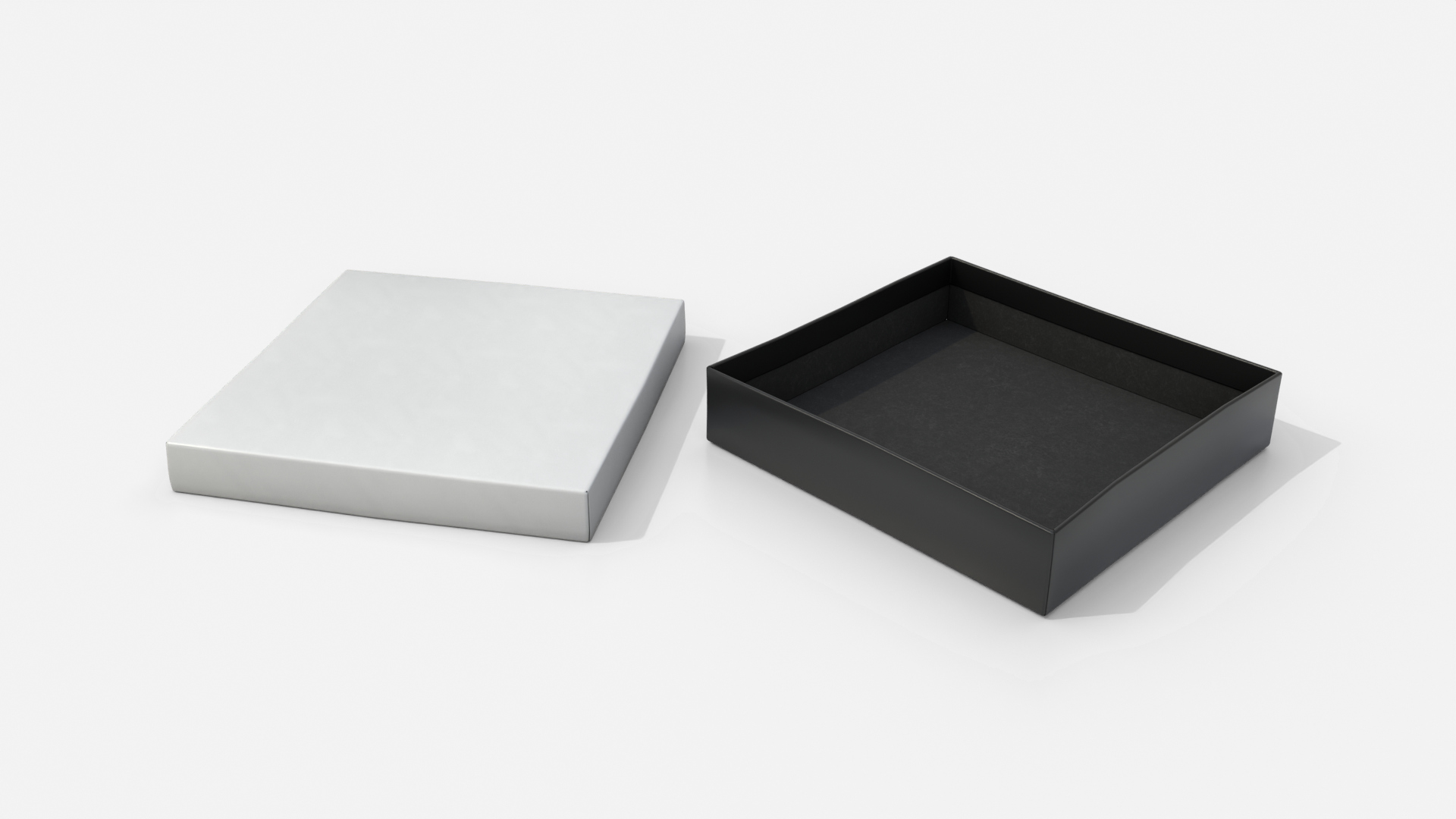 Rigid Box - Flat Regular with Lift-Off Lid 3D Model