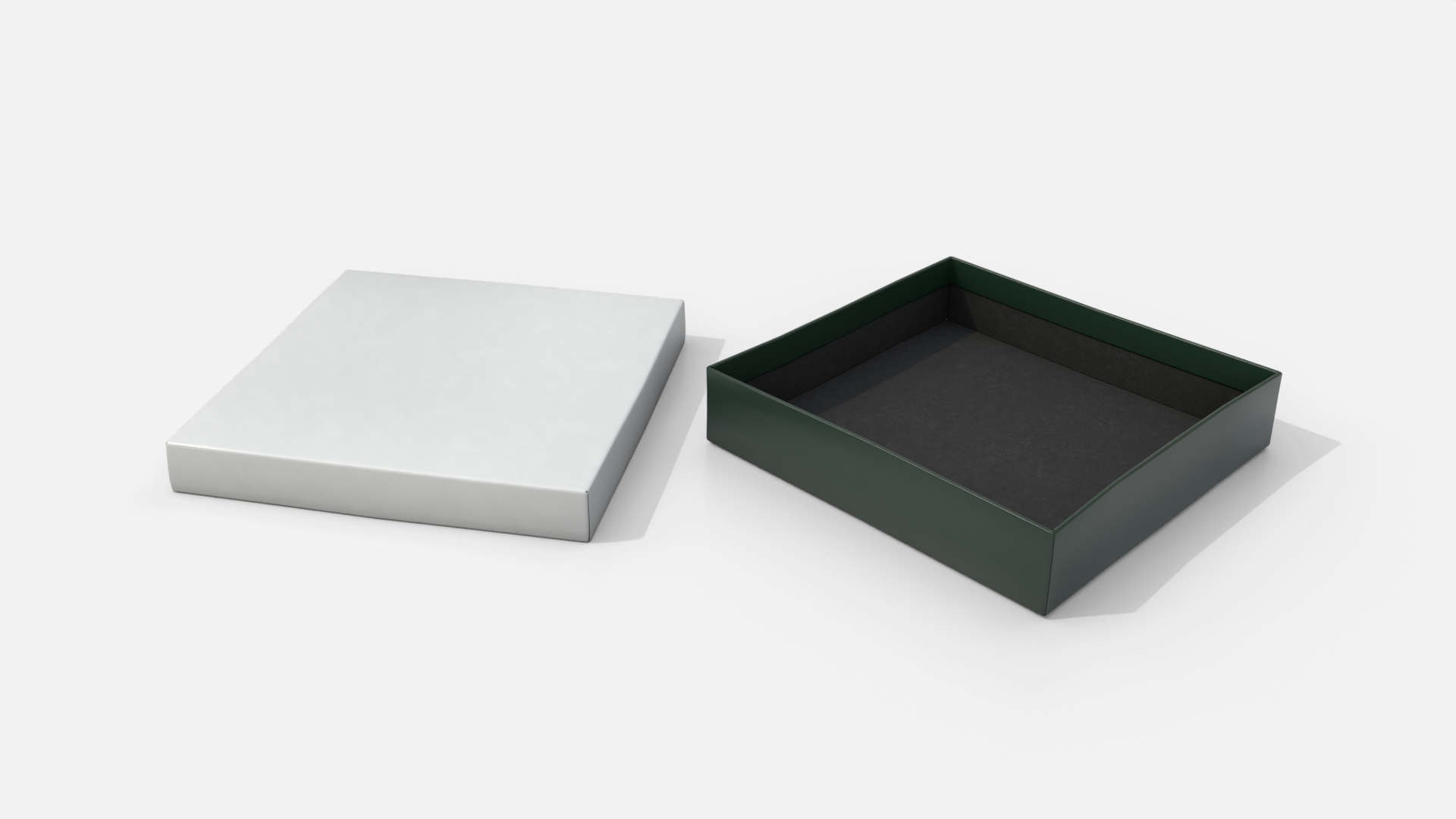 Rigid Box - Flat Regular with Lift-Off Lid 3D Model