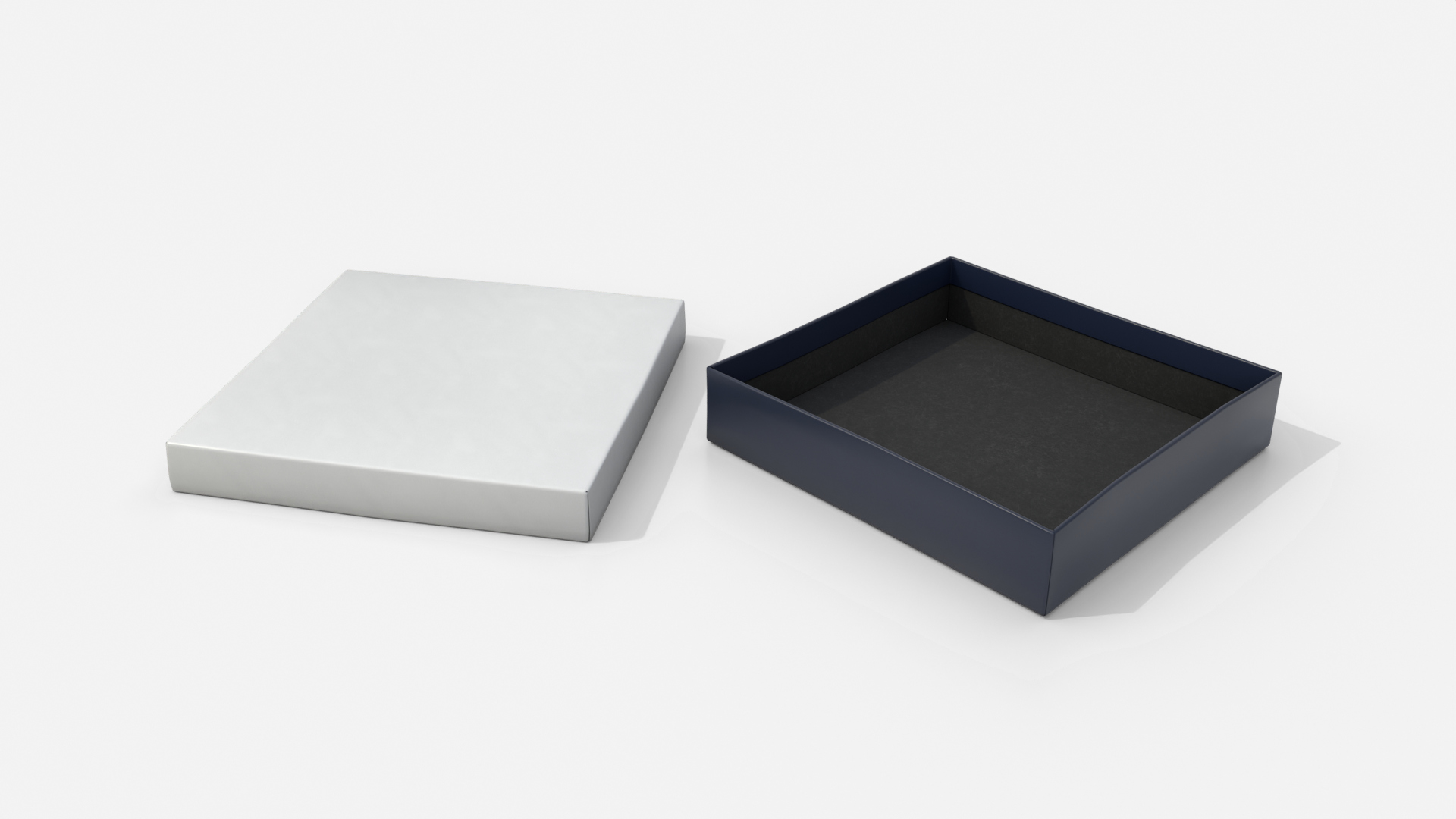 Rigid Box - Flat Regular with Lift-Off Lid 3D Model