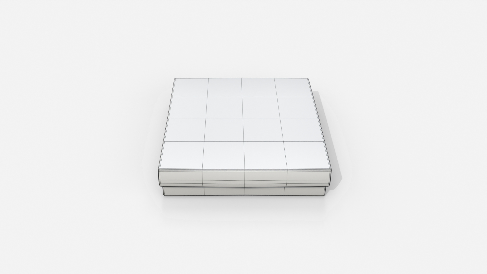 Rigid Box - Flat Regular with Lift-Off Lid 3D Model