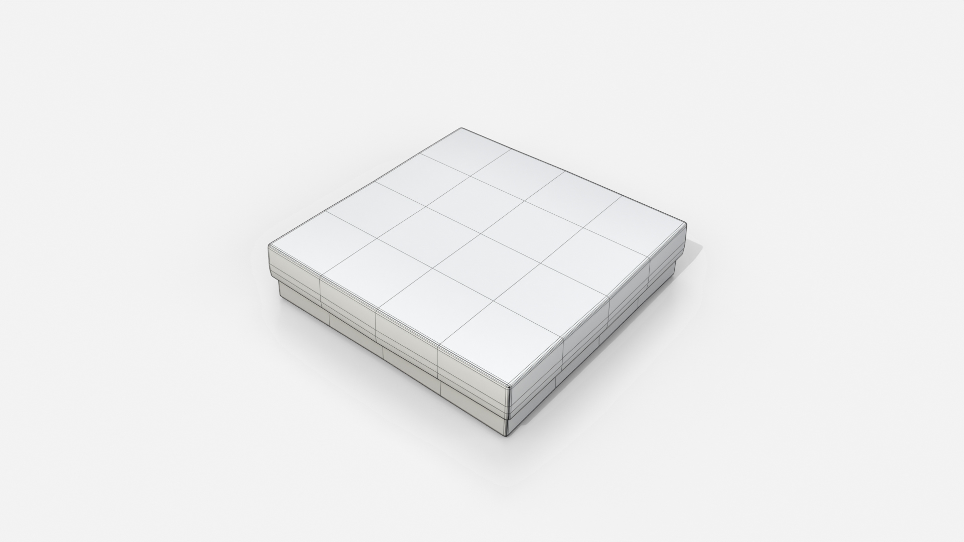Rigid Box - Flat Regular with Lift-Off Lid 3D Model