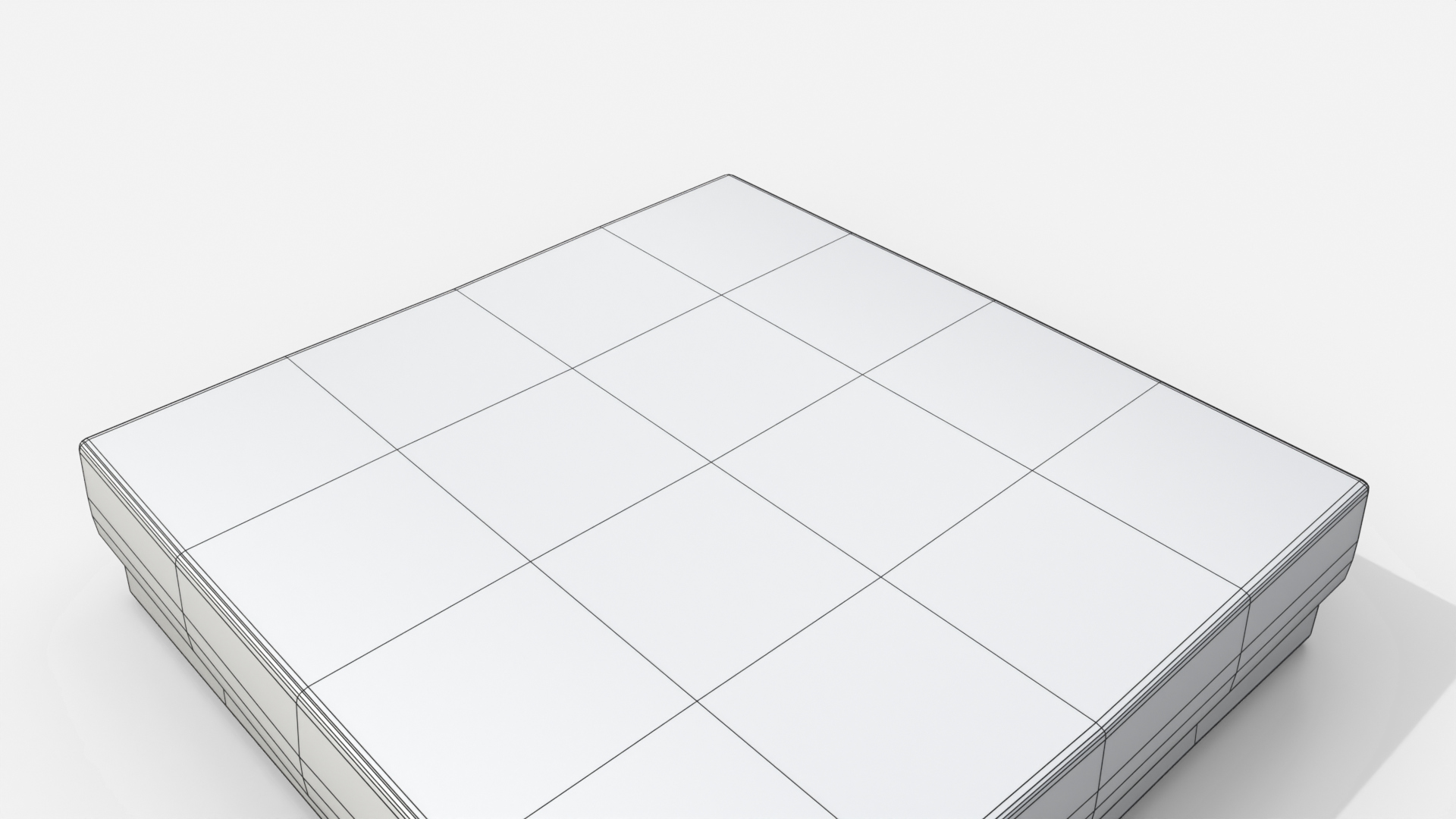 Rigid Box - Flat Regular with Lift-Off Lid 3D Model
