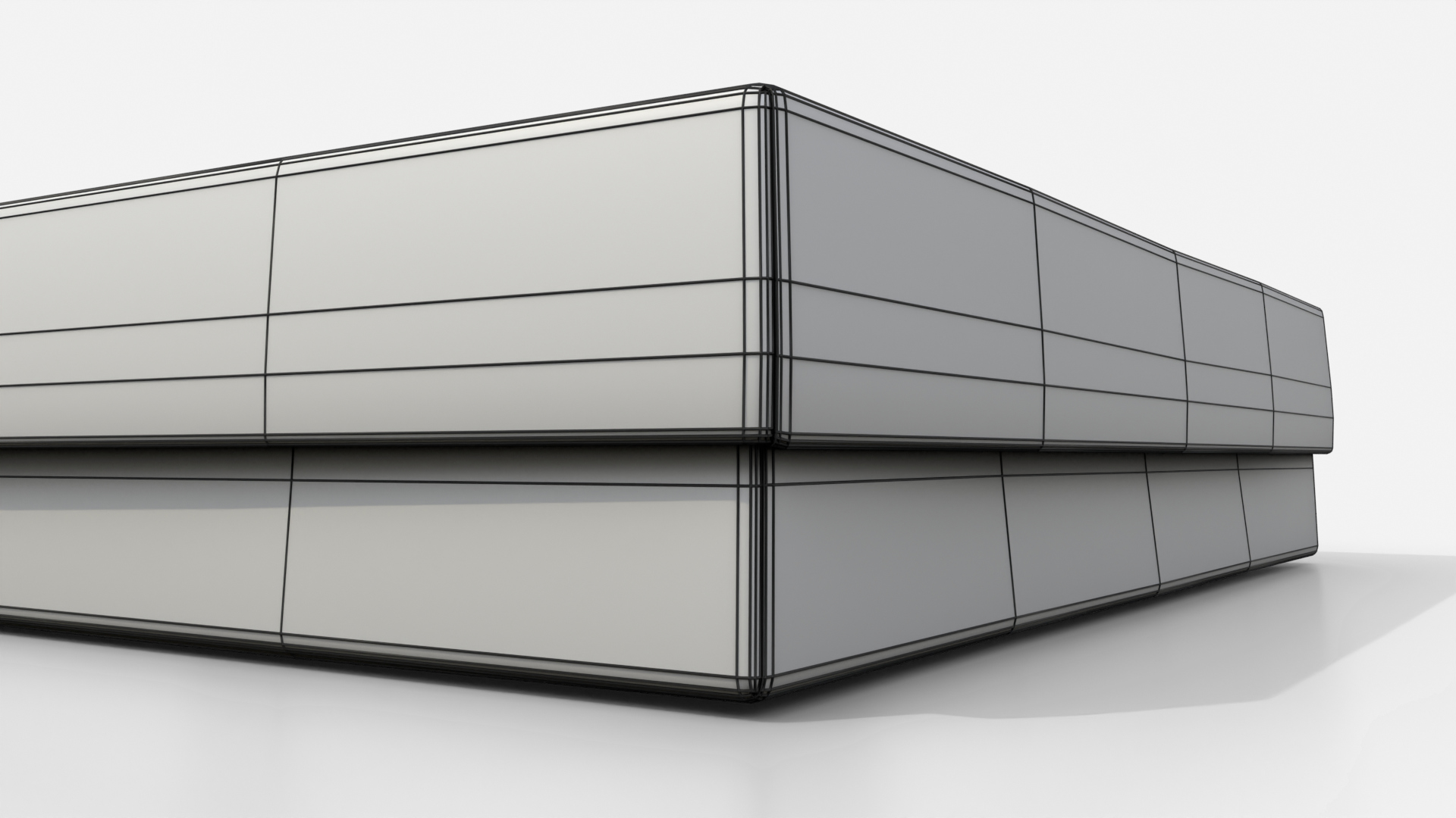 Rigid Box - Flat Regular with Lift-Off Lid 3D Model