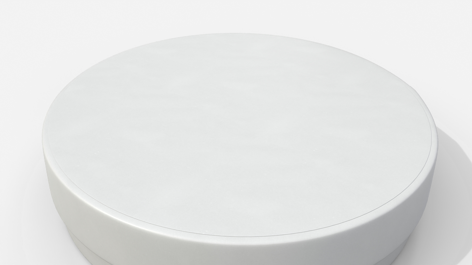 Rigid Box - Flat Round with Lift-Off Lid 3D Model