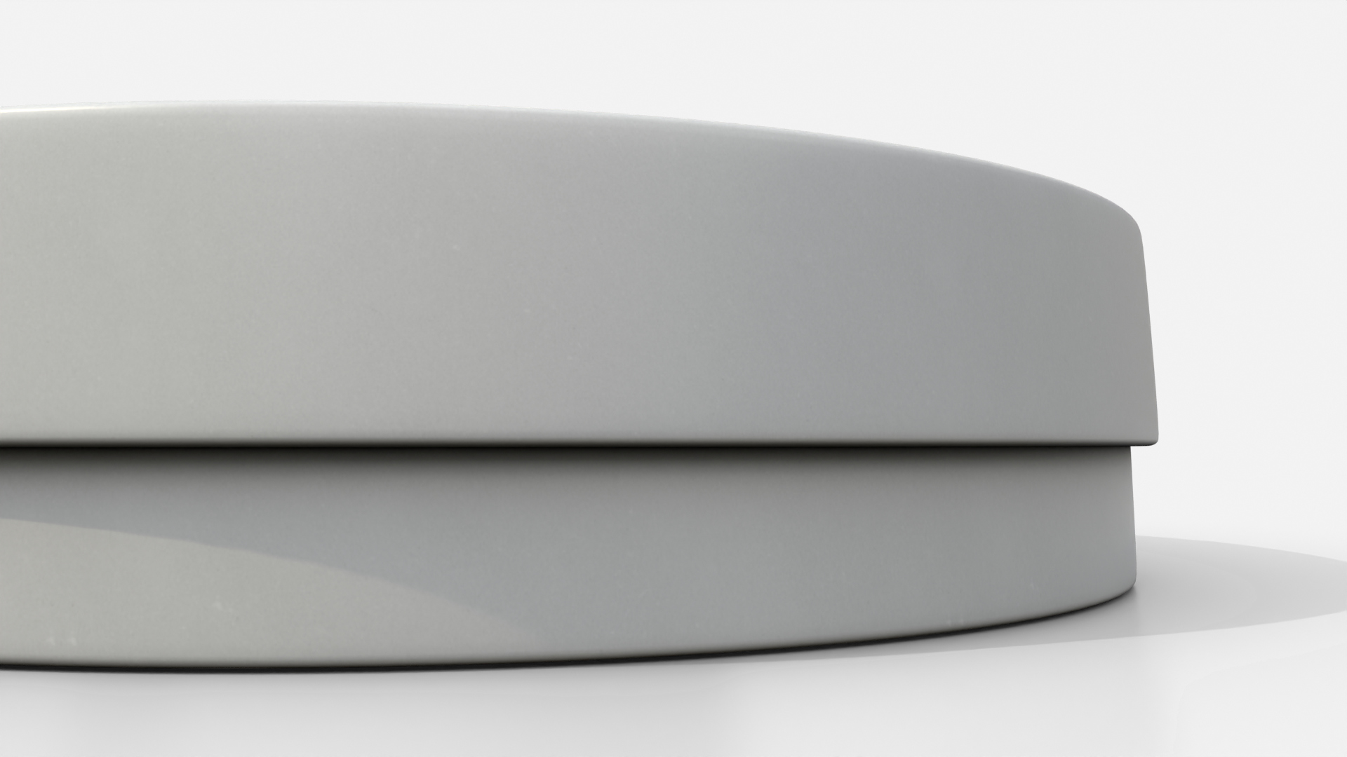 Rigid Box - Flat Round with Lift-Off Lid 3D Model