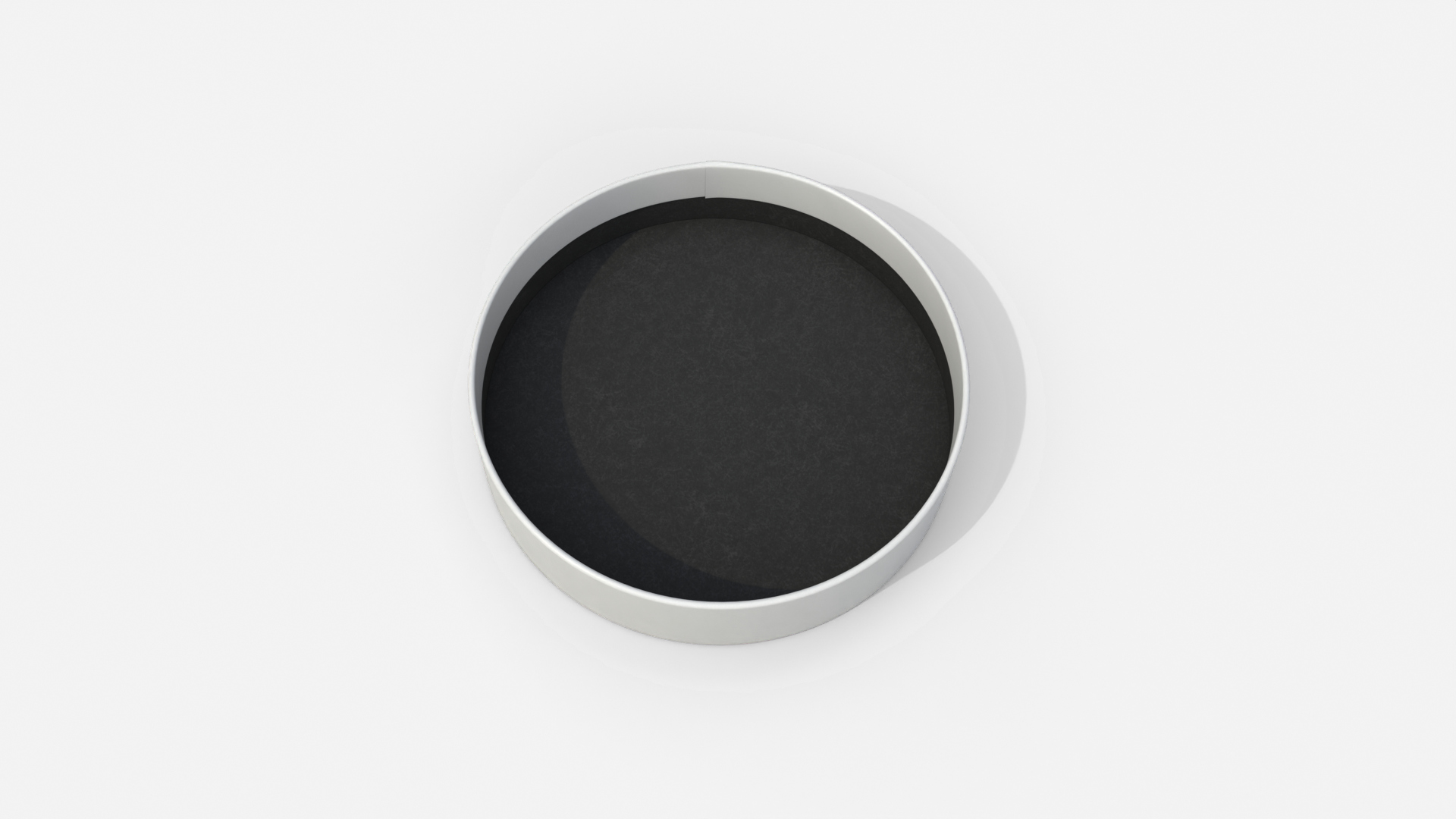 Rigid Box - Flat Round with Lift-Off Lid 3D Model